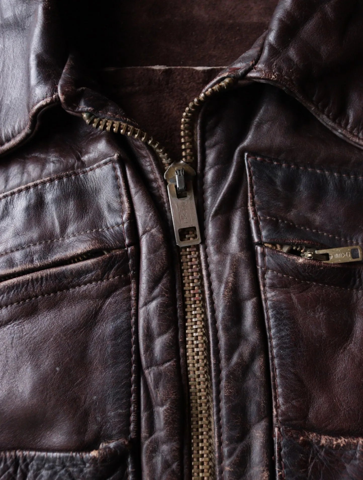 1980S BROWN LEATHER JACKET