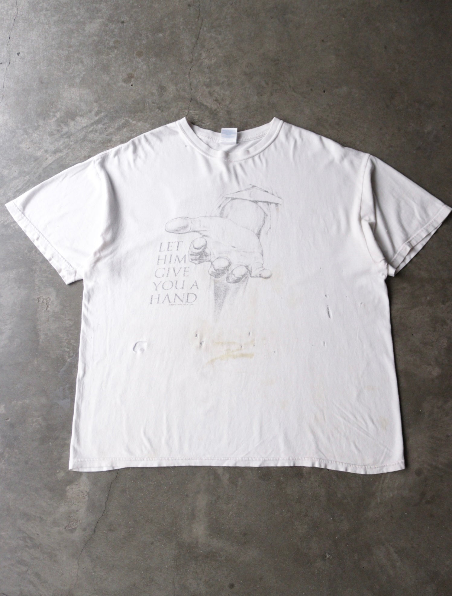 2000S FADED GIVE YOU A HAND JESUS TEE