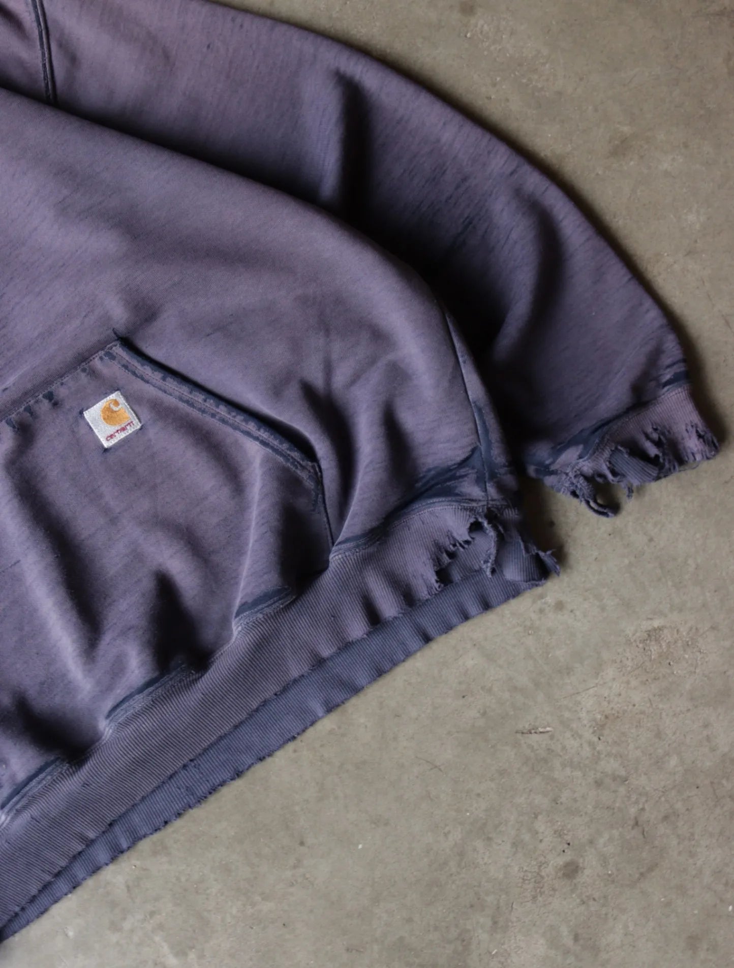 1990S FADED PURPLE HOODED SWEATSHIRT