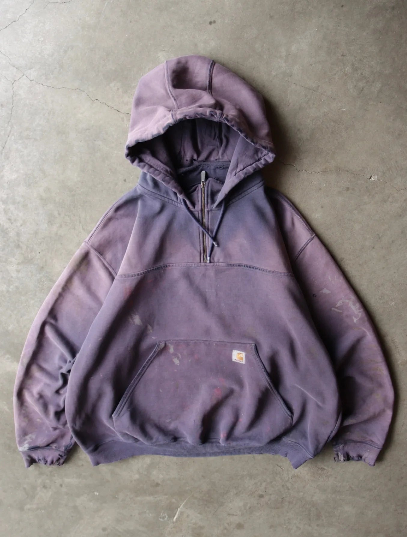 1990S FADED CARHARTT HOODED SWEATSHIRT