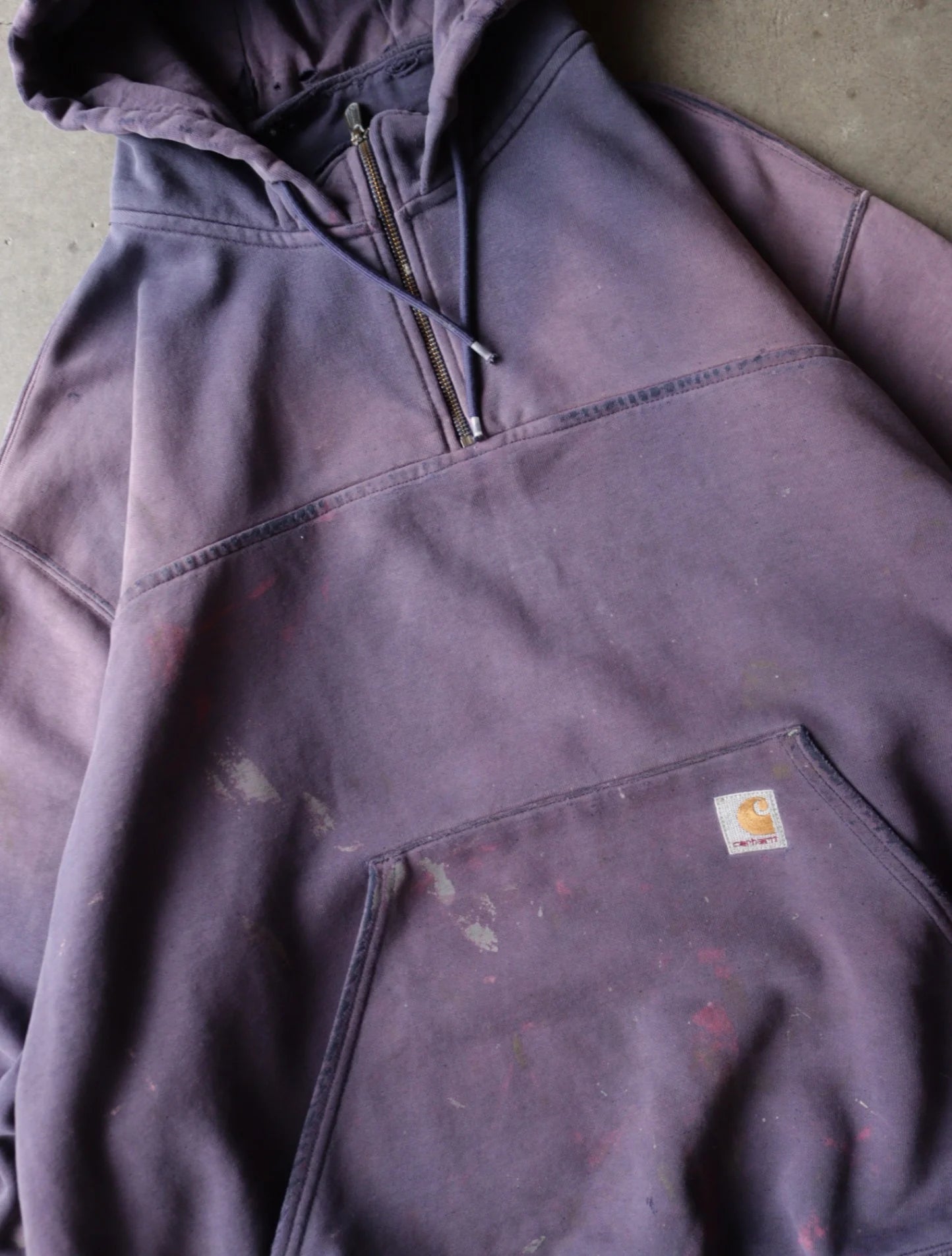 1990S FADED CARHARTT HOODED SWEATSHIRT