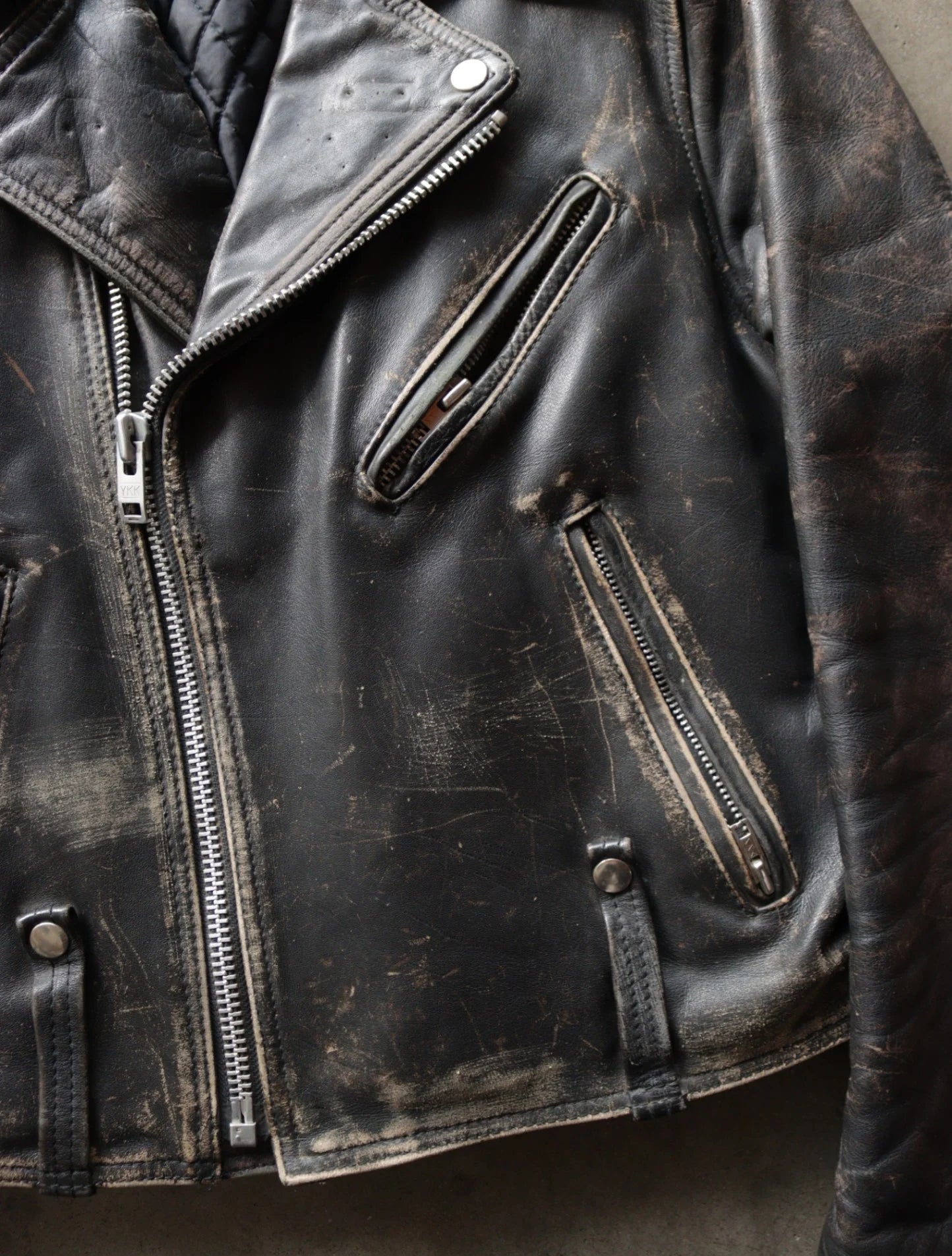 1970S HARLEY LEATHER BIKER JACKET