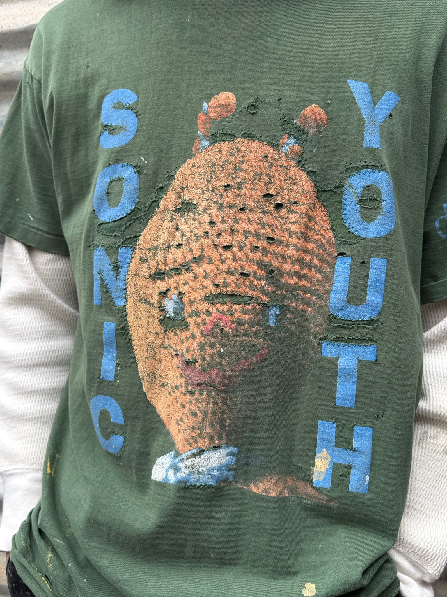 1990S SONIC YOUTH 'DIRTY' REPAIRED BAND TEE
