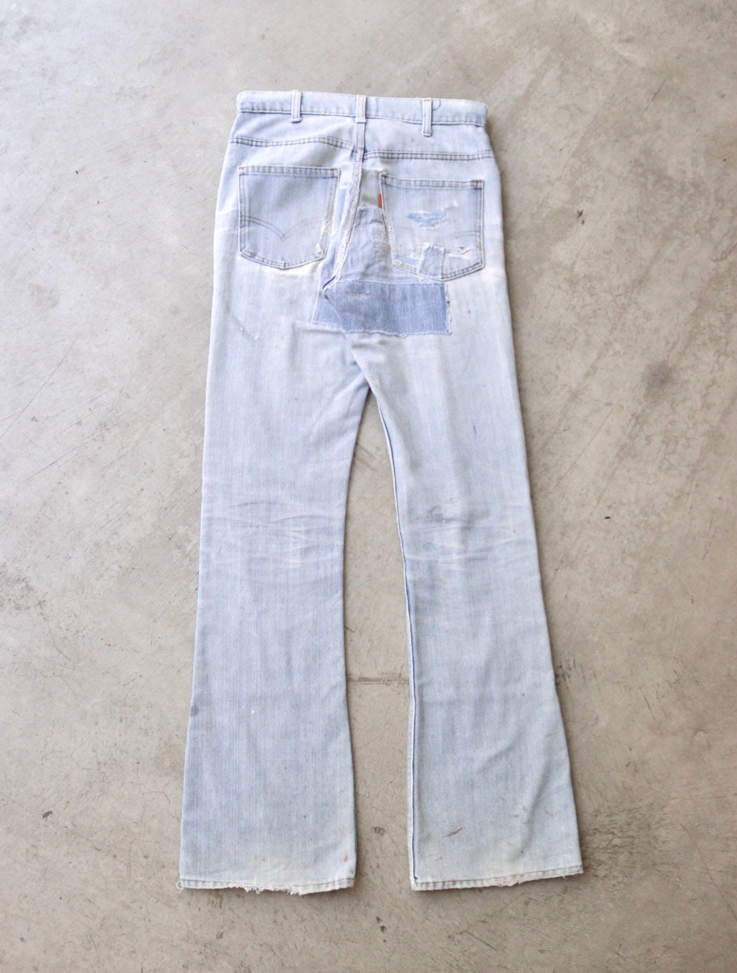 1970S LEVI'S 646 PATCHWORK REPAIRED DENIM PANTS