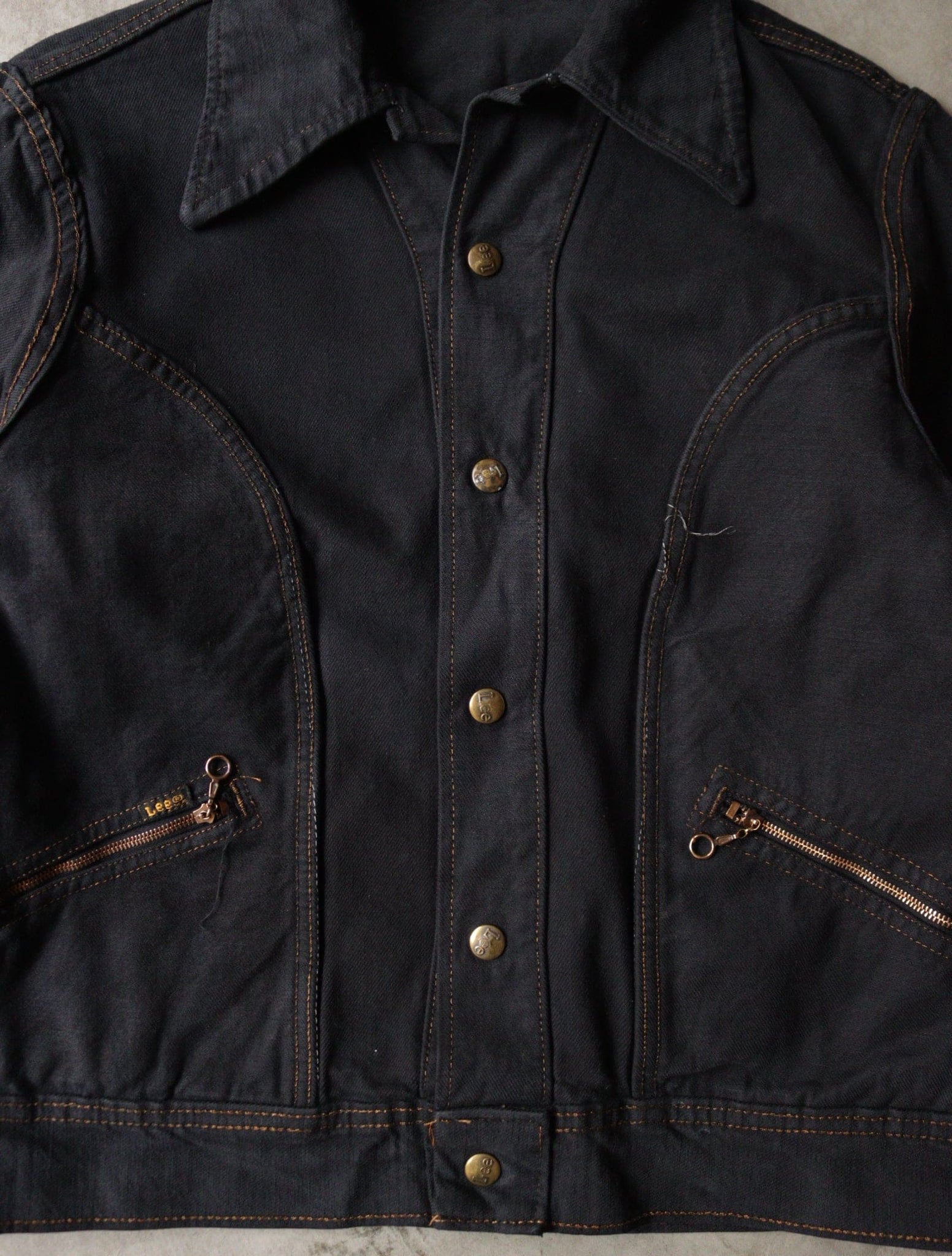 1970S OVERDYED LEE REVERSIBLE MOLESKIN JACKET TWO FOLD