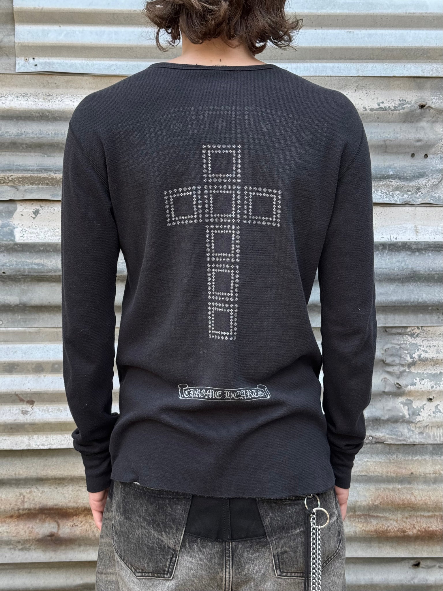 2000S CHROME HEARTS CROSS THERMAL L/S TEE