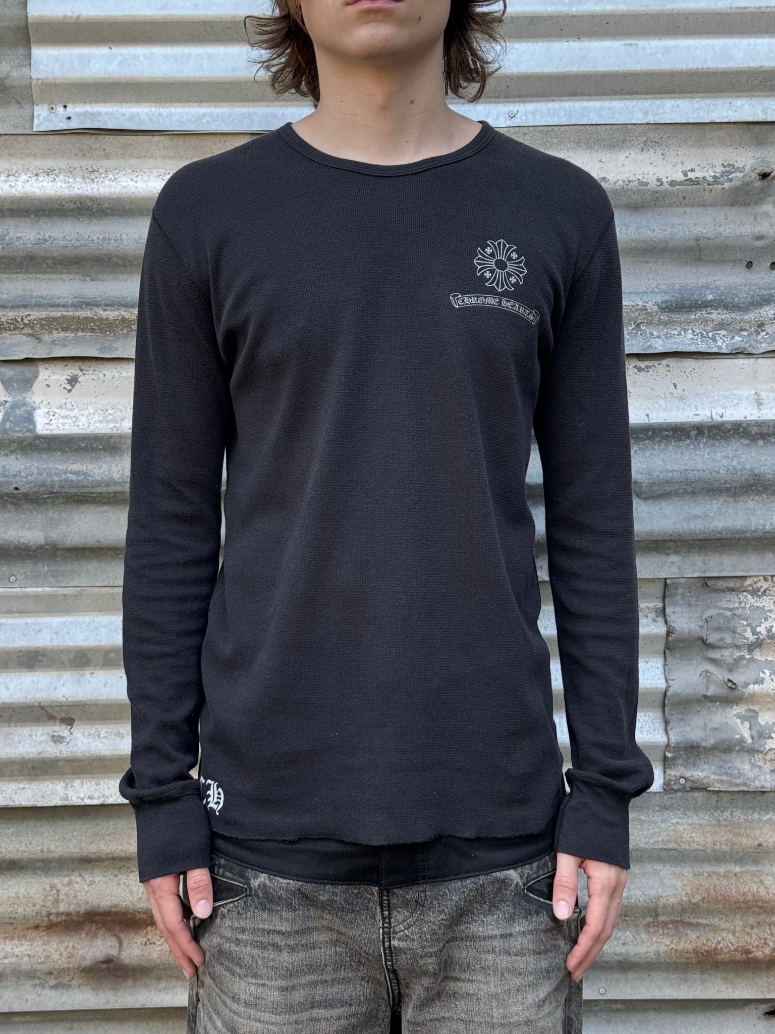 2000S CHROME HEARTS CROSS THERMAL L/S TEE