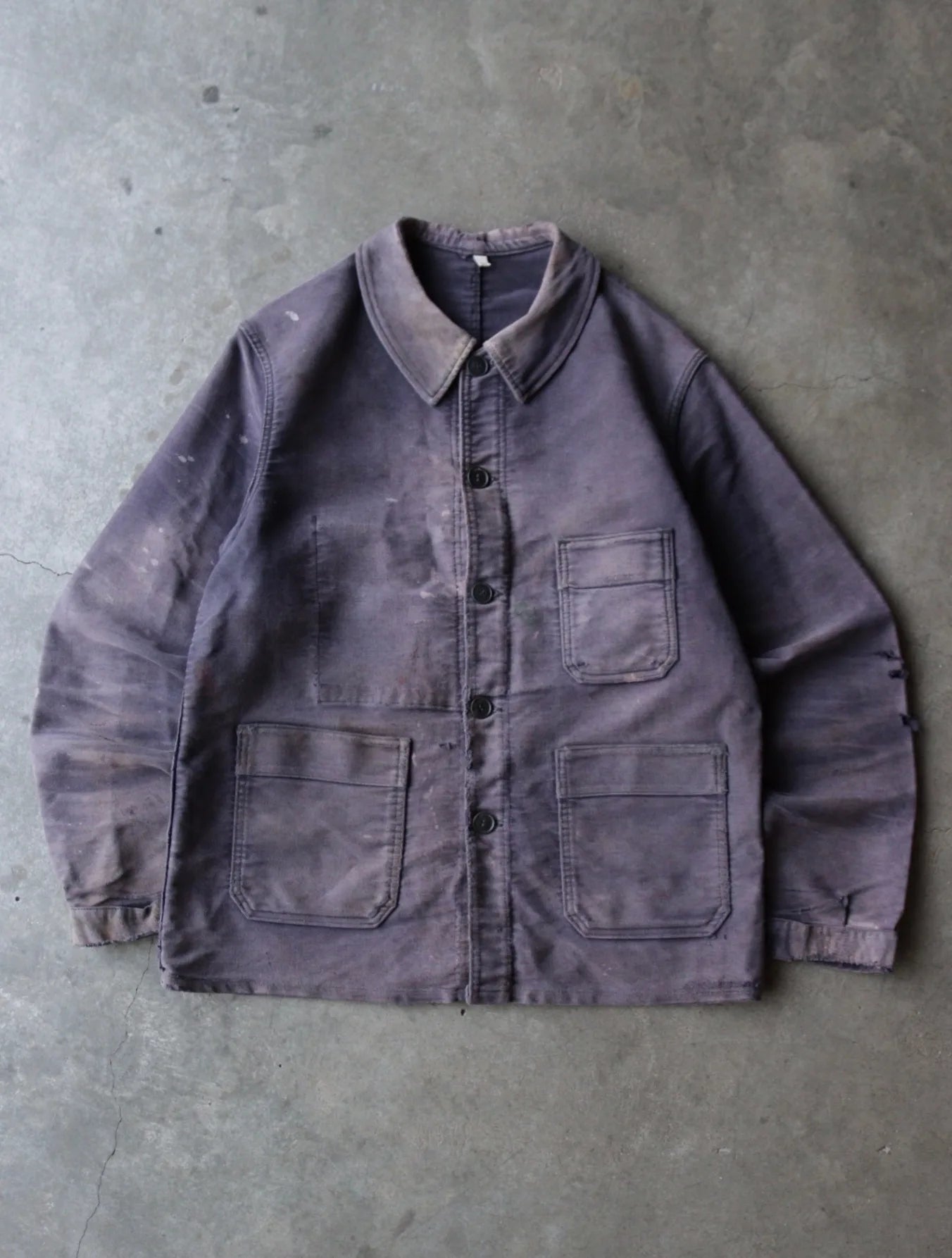 1950S FADED PURPLE FRENCH CHORE JACKET