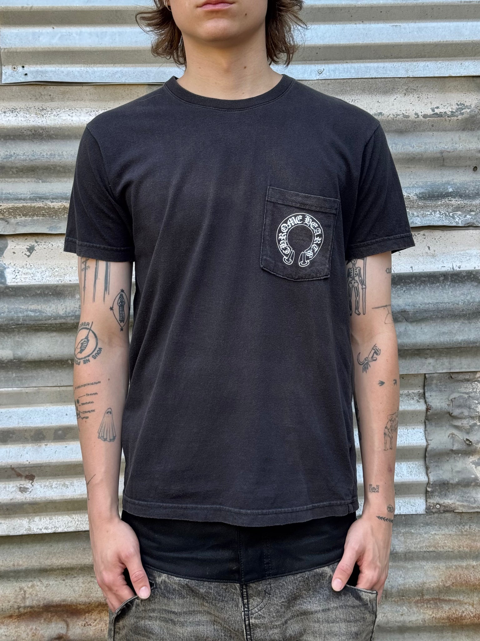 2000S CHROME HEARTS CROSS MALIBU TEE