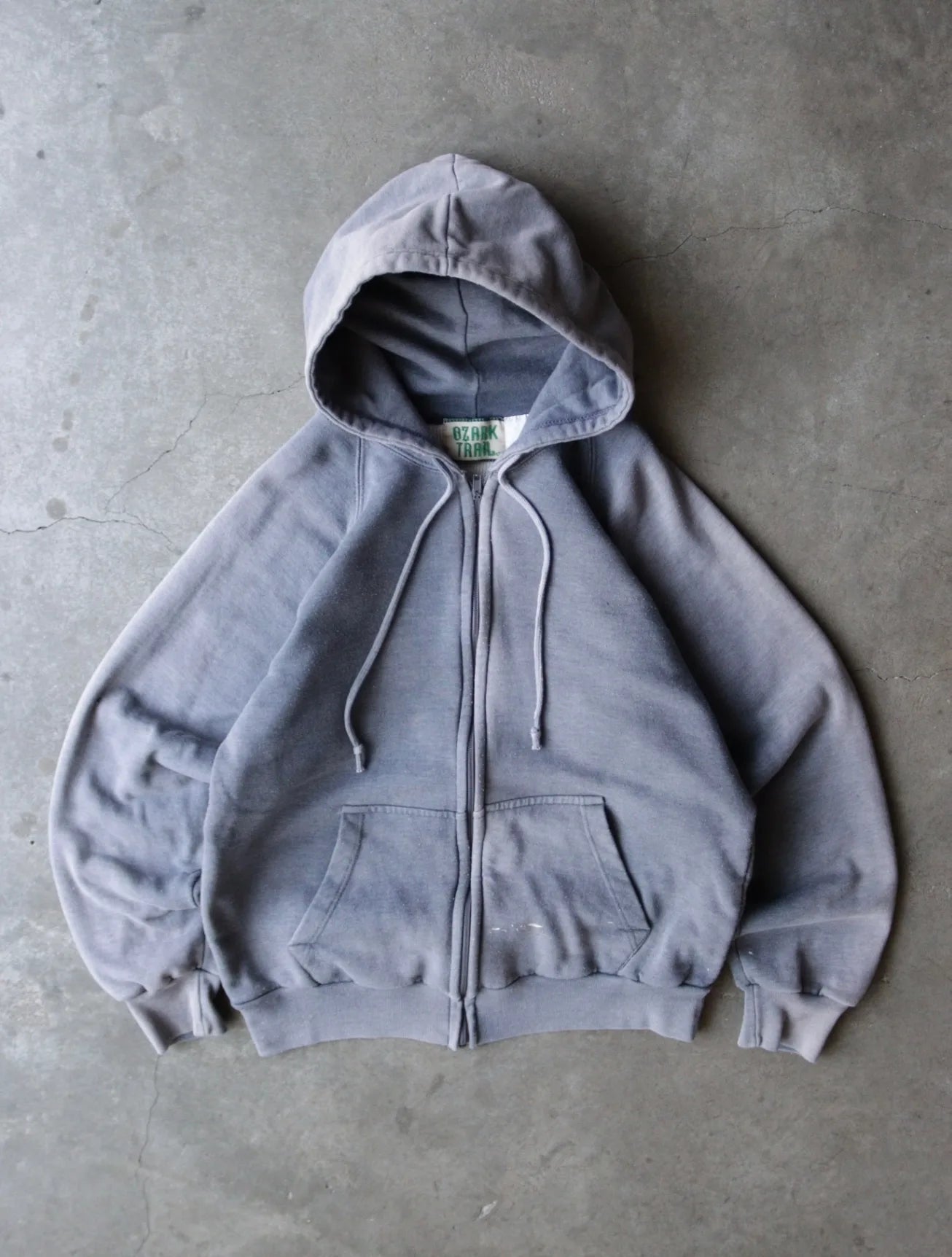 1990S FADED THERMAL HOODED SWEATSHIRT