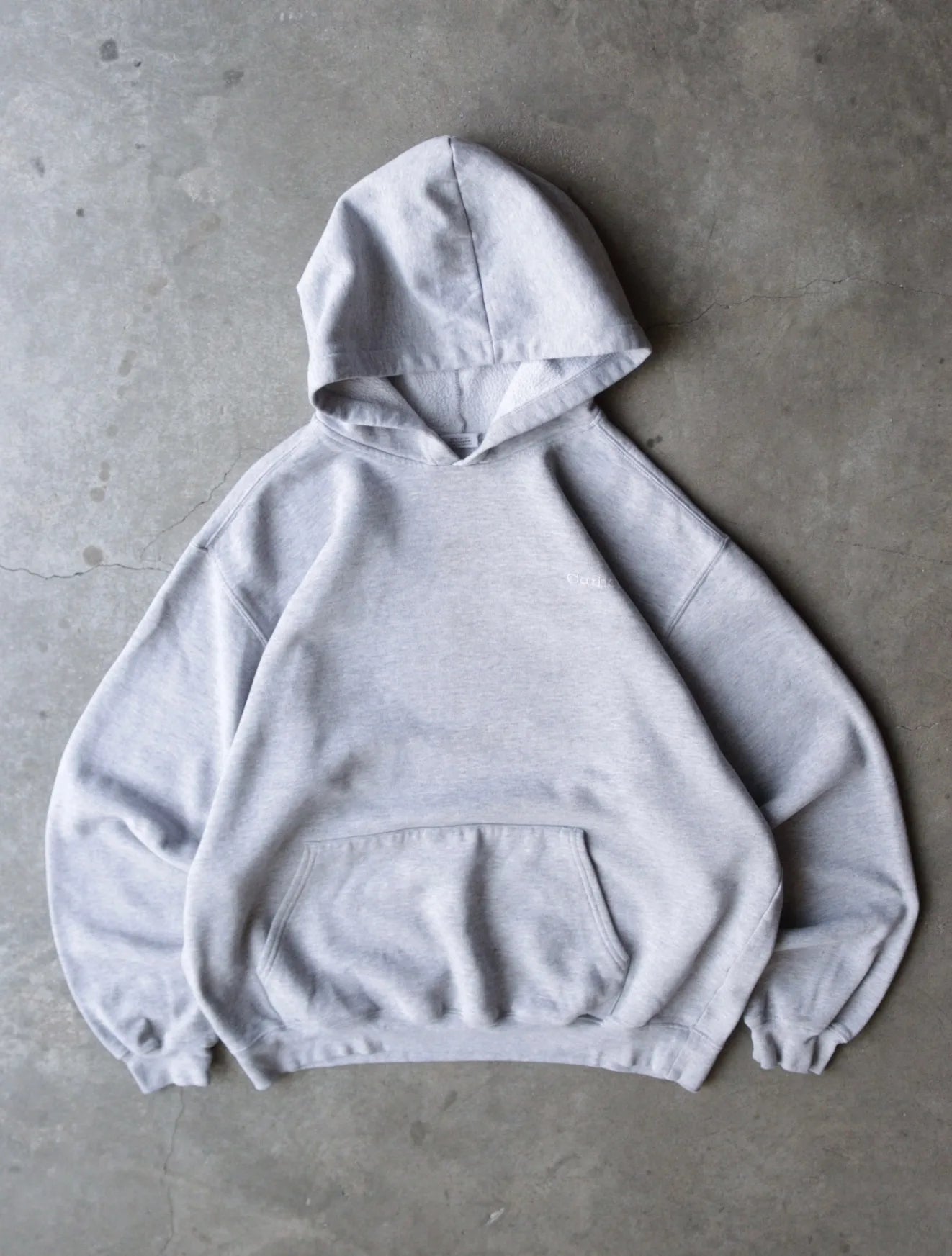 1990S GRAY HOODED SWEATSHIRT