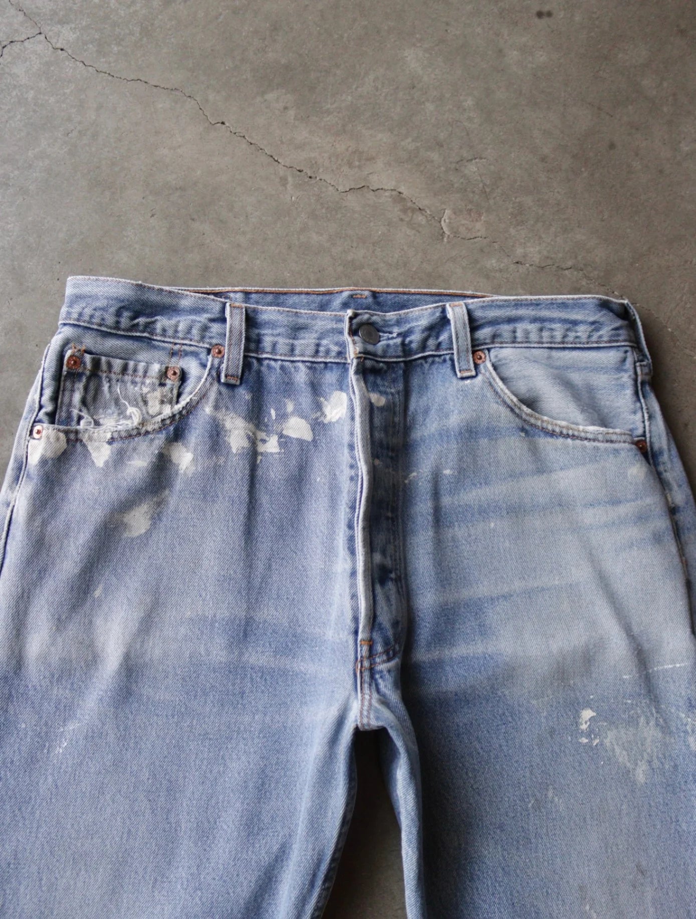 1990S LEVI'S 501 PAINTED DENIM PANTS