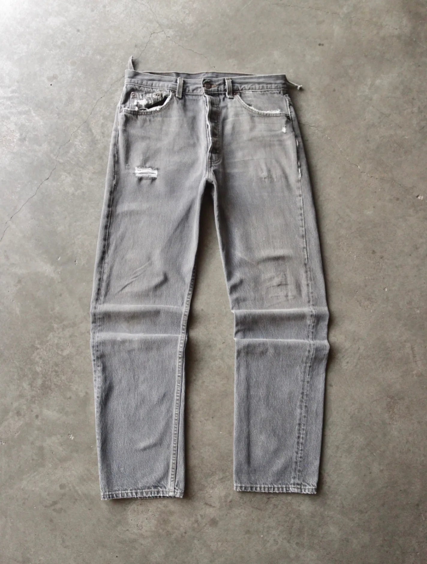 1990S LEVI'S 501 DISTRESSED DENIM PANTS