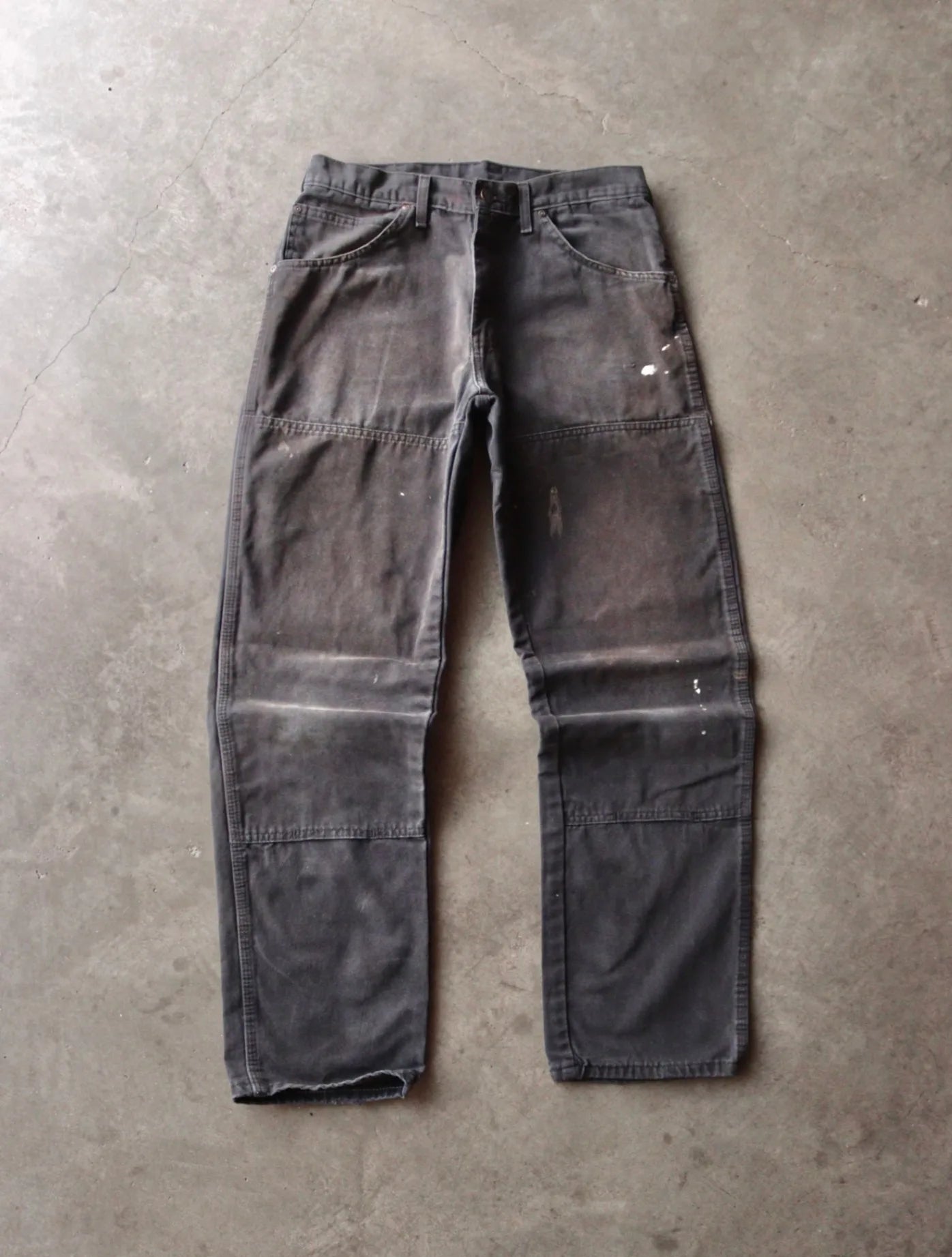 2000S FADED DISTRESSED DICKIES DOUBLE KNEE WORK PANTS