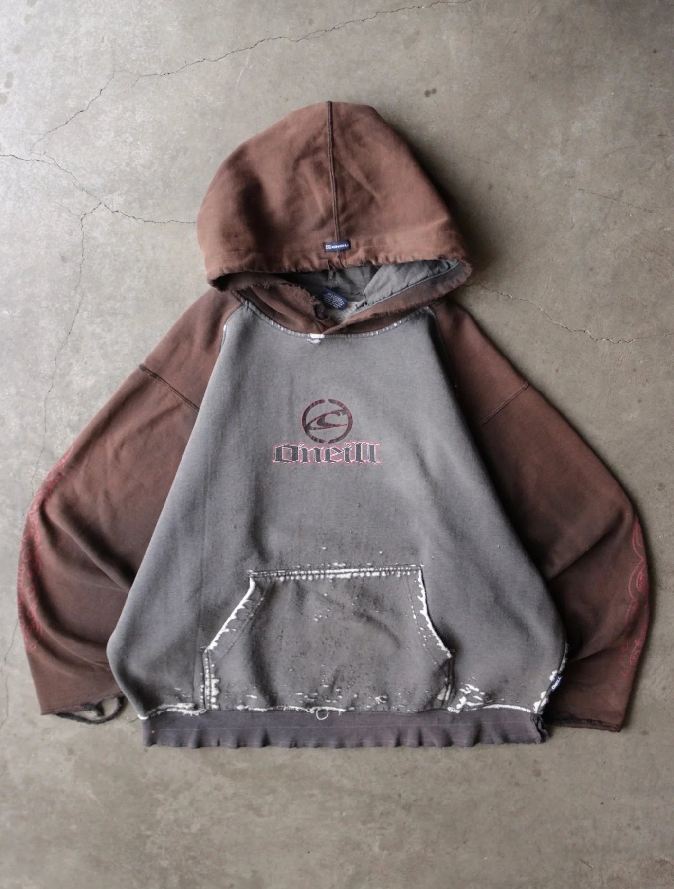 1990S ONEILL FADED HOODED SWEATSHIRT