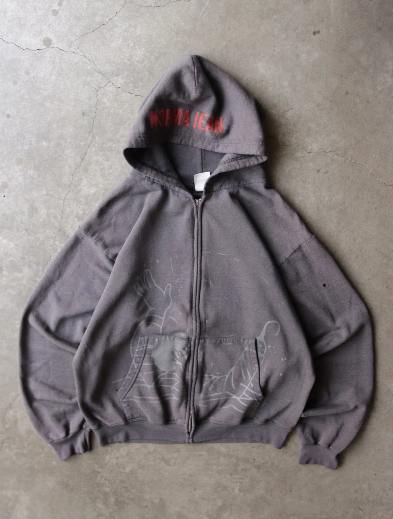 1990S NORMA JEAN ZIP UP HOODED SWEATSHIRT