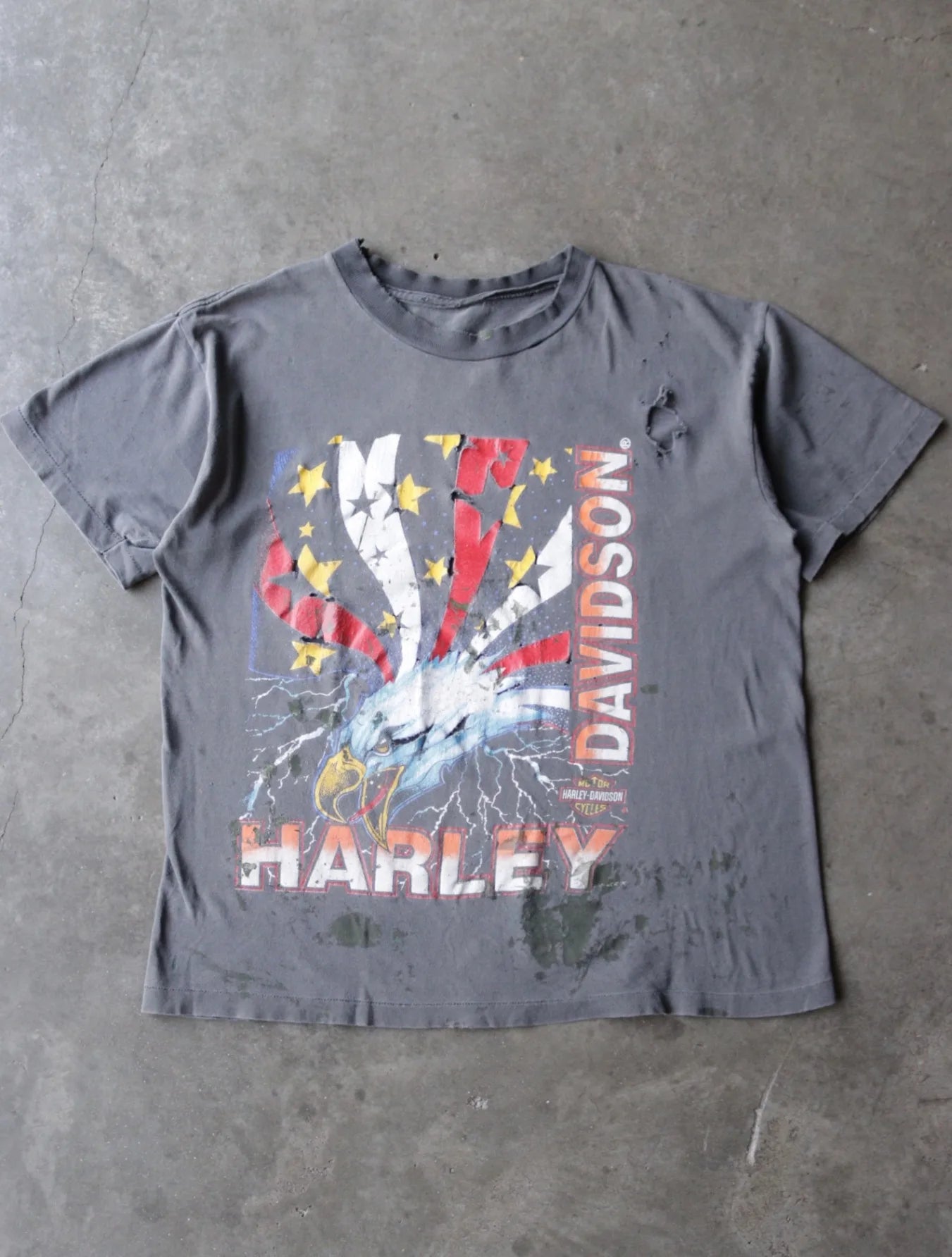 1990S HARLEY FADED DISTRESSED TEE