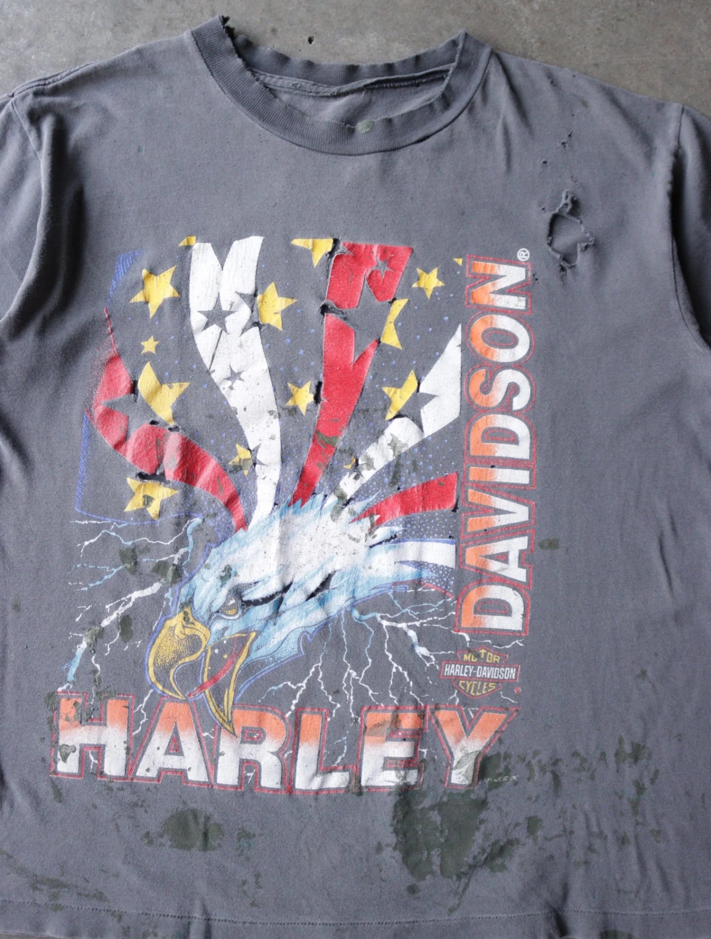 1990S HARLEY FADED DISTRESSED TEE