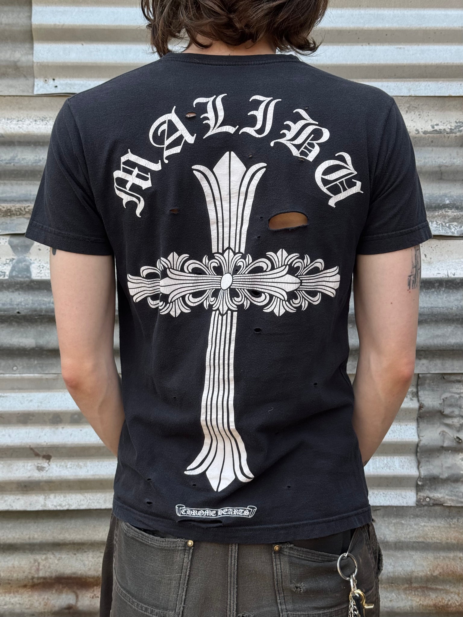2000S CHROME HEARTS MALIBU DISTRESSED TEE