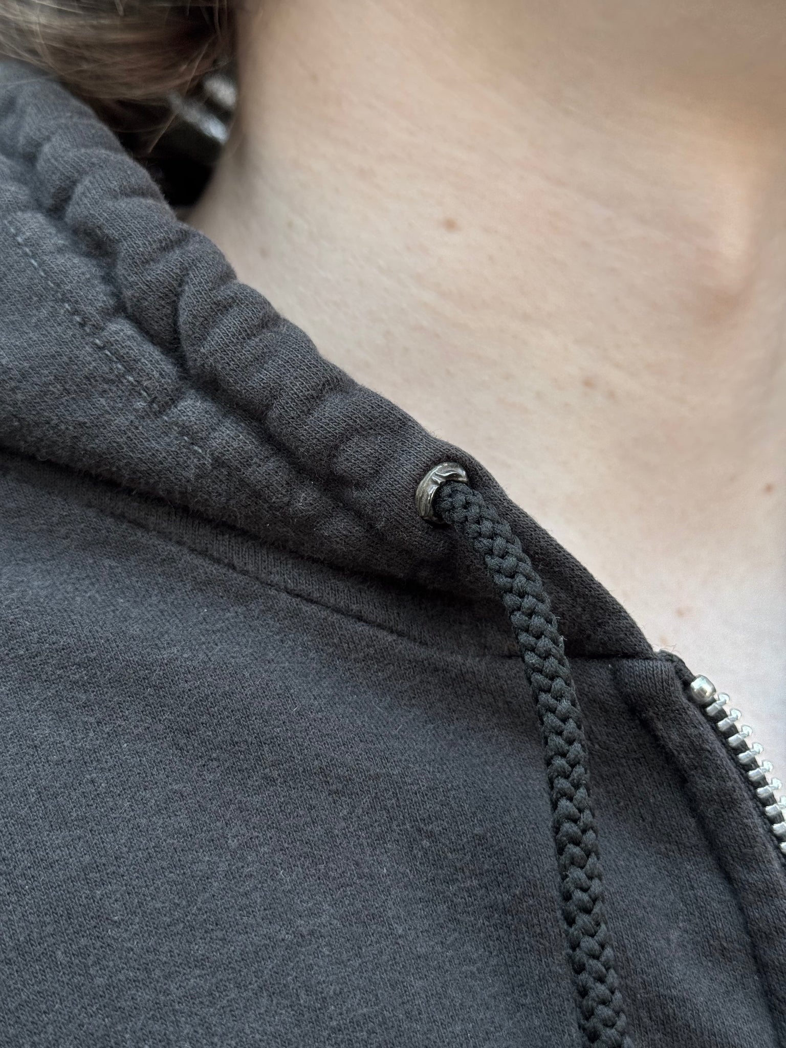 1990S CHROME HEARTS ZIP UP HOODED SWEATSHIRT