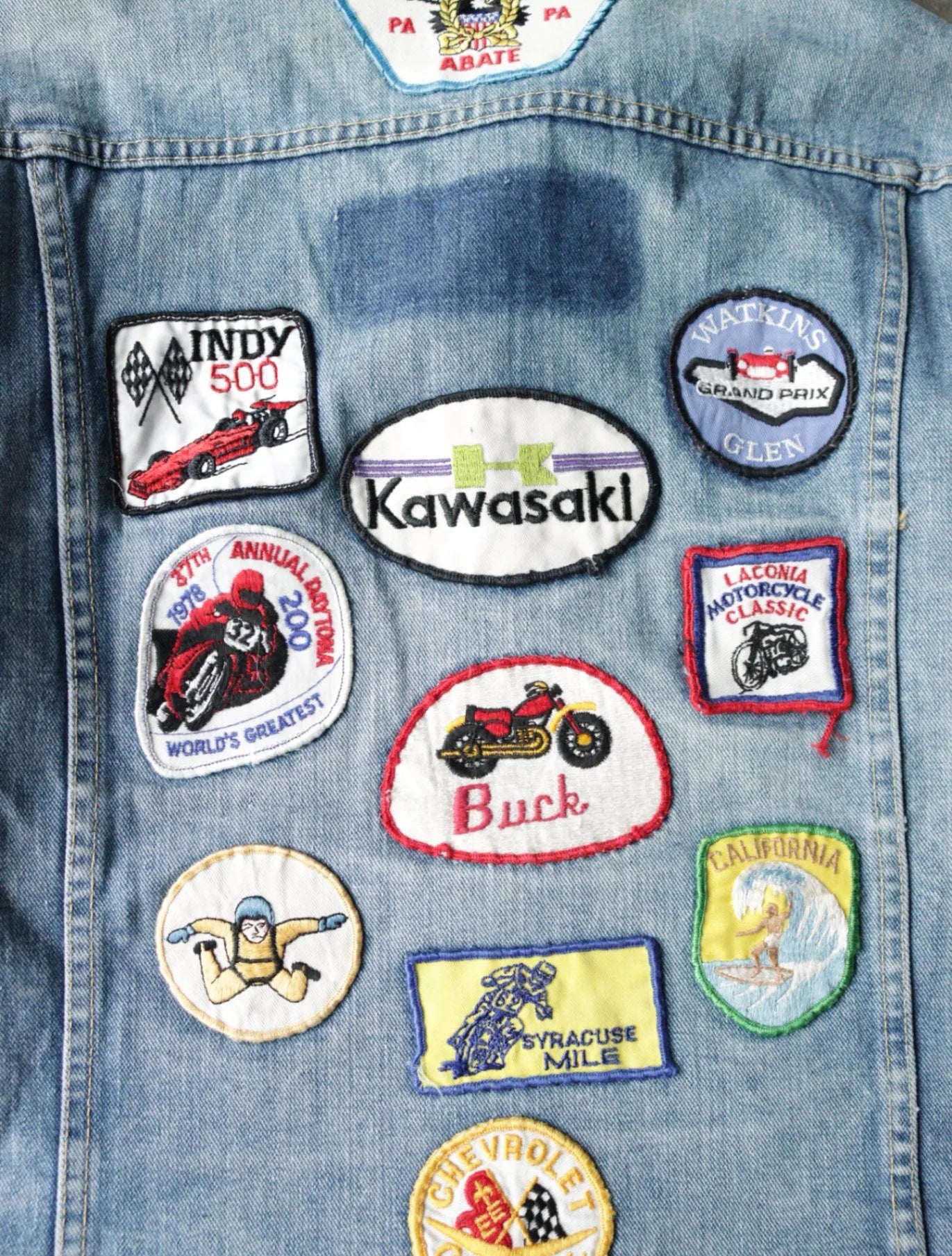 1980S LEE RACING PATCHED DENIM JACKET