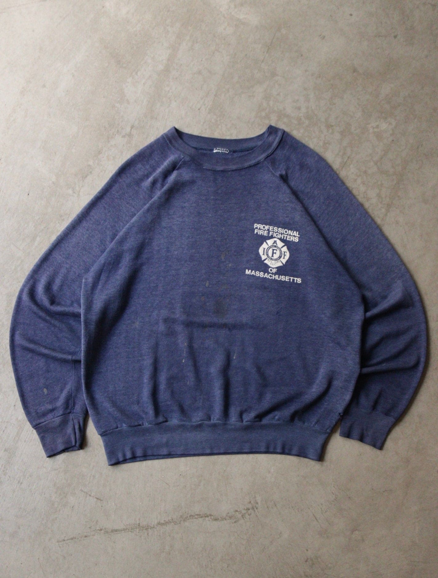 1980S DISTRESSED FADED PROFESSIONAL FIREFIGHTERS SWEATSHIRT