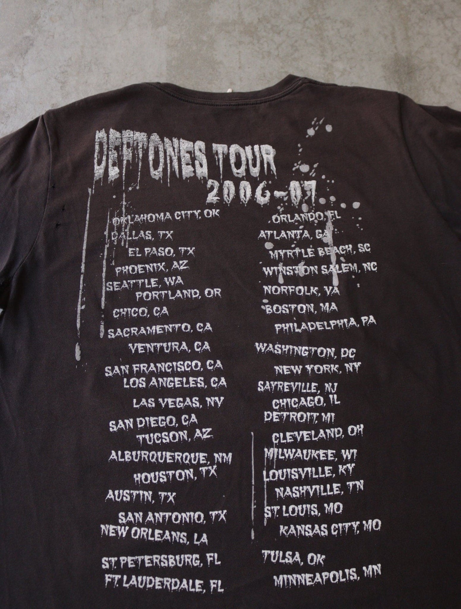 2000S DEFTONES 2006-7 TOUR BAND TEE