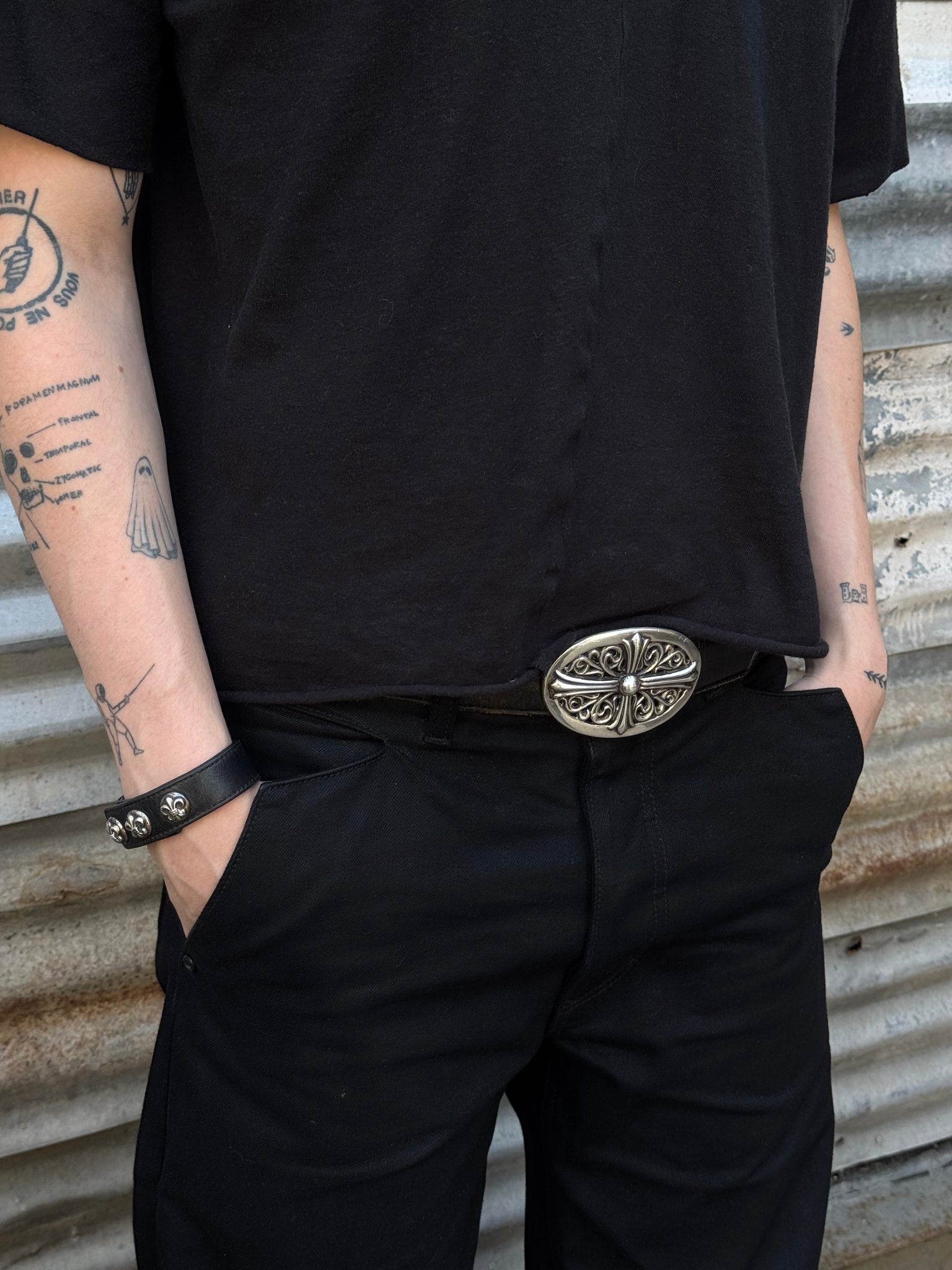2000S CHROME HEARTS OVAL BELT (28-32)