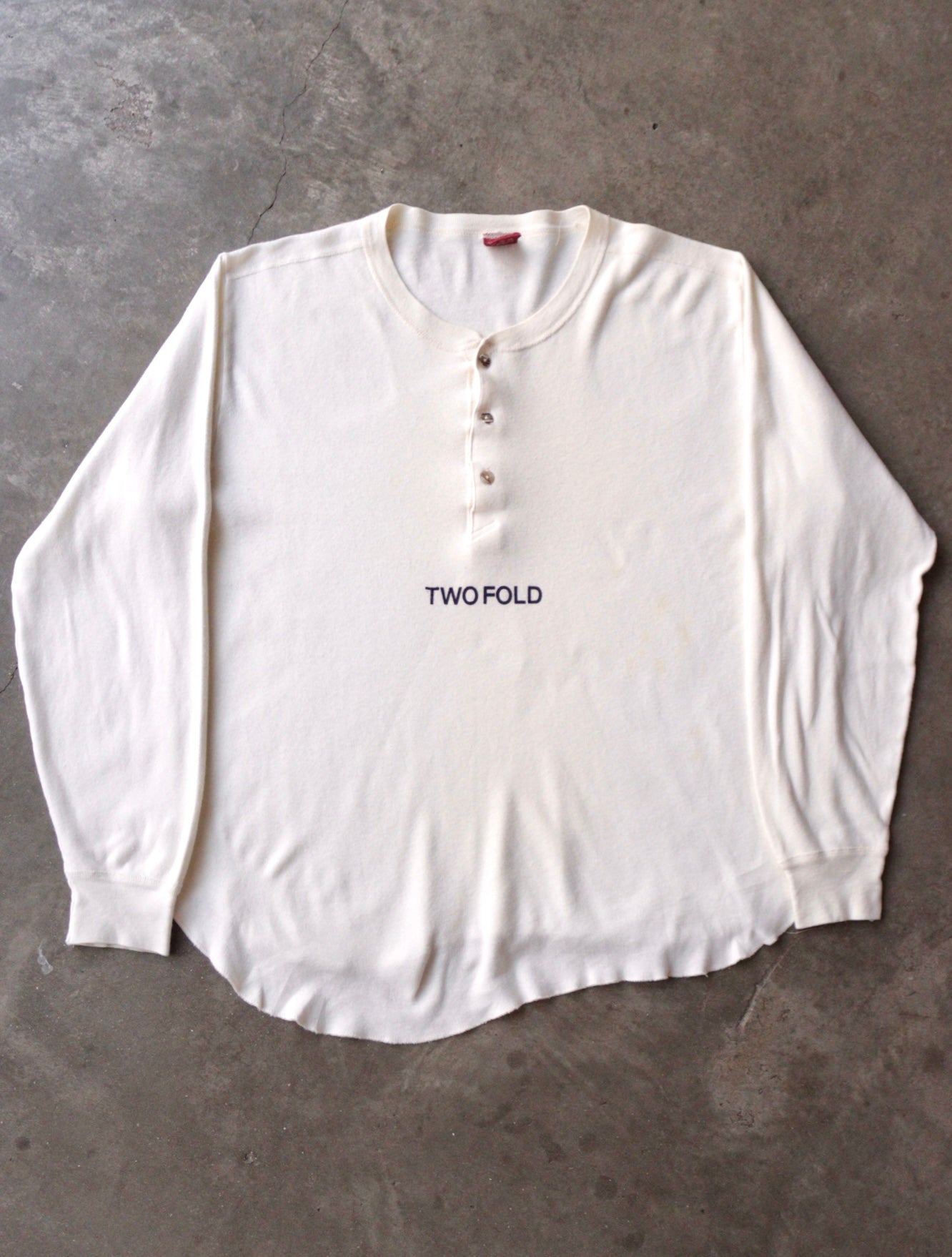 1980S TWO FOLD LOGO 1/4 BUTTON UP L/S SHIRT