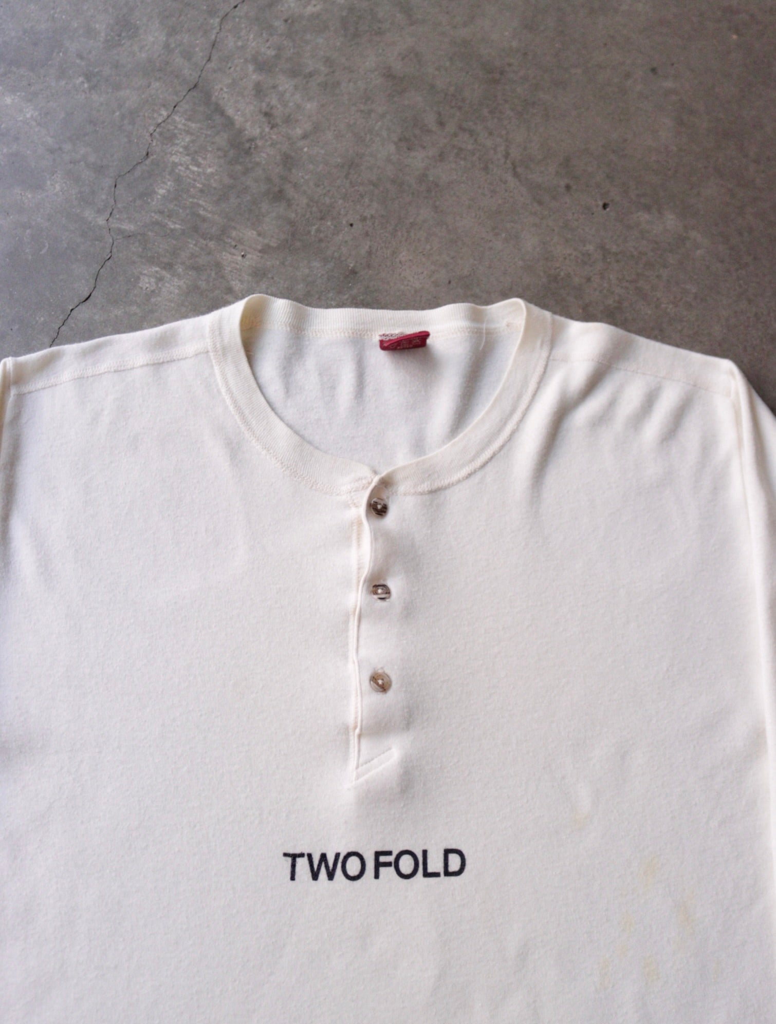 1980S TWO FOLD LOGO 1/4 BUTTON UP L/S SHIRT