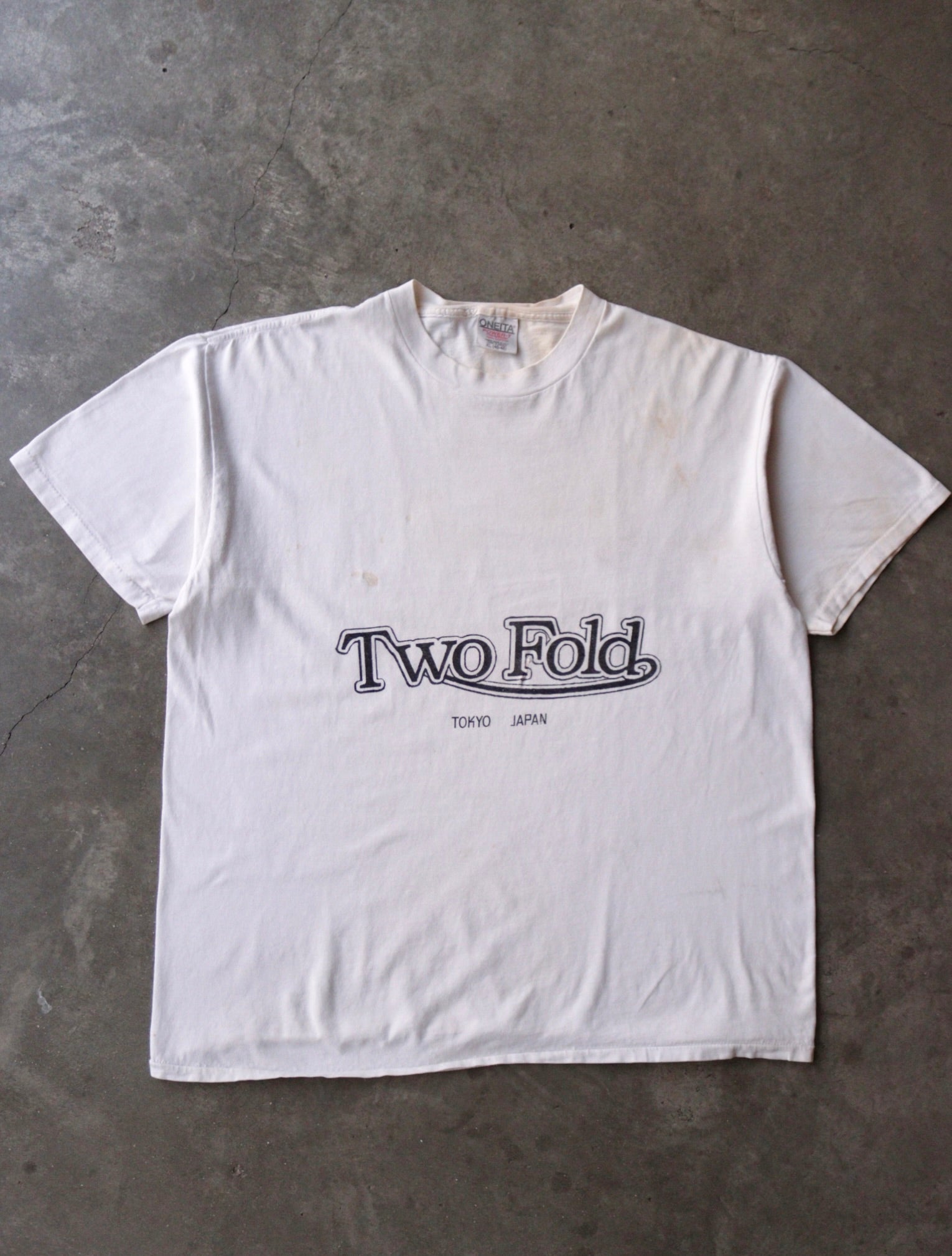 1990S TWO FOLD JAPAN BIKER LOGO ONEITA TEE