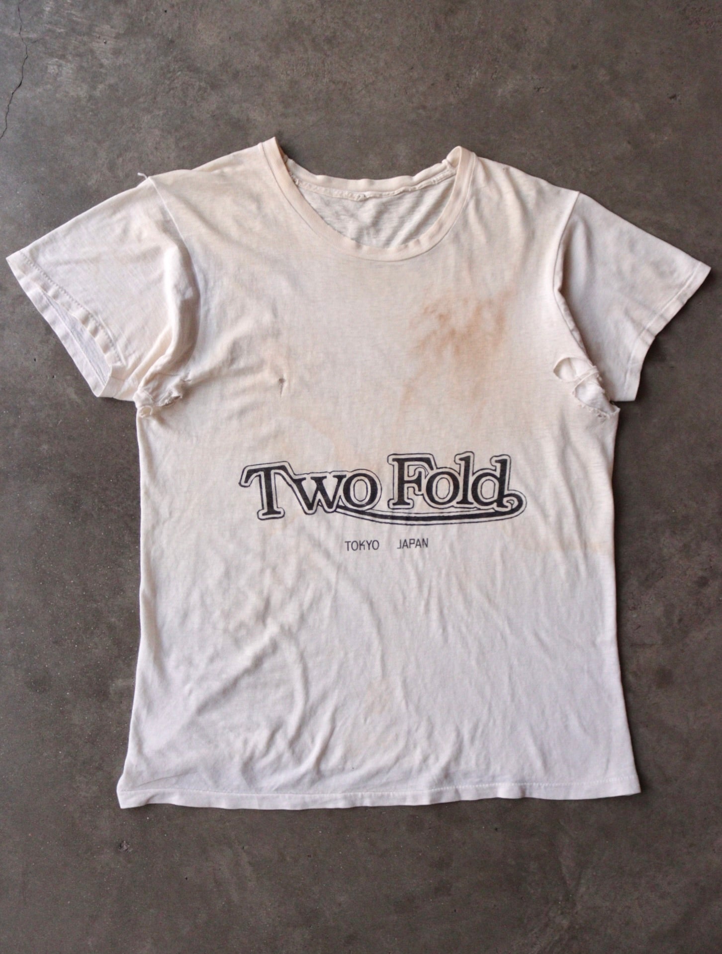 1970S TWO FOLD JAPAN BIKER LOGO TEE