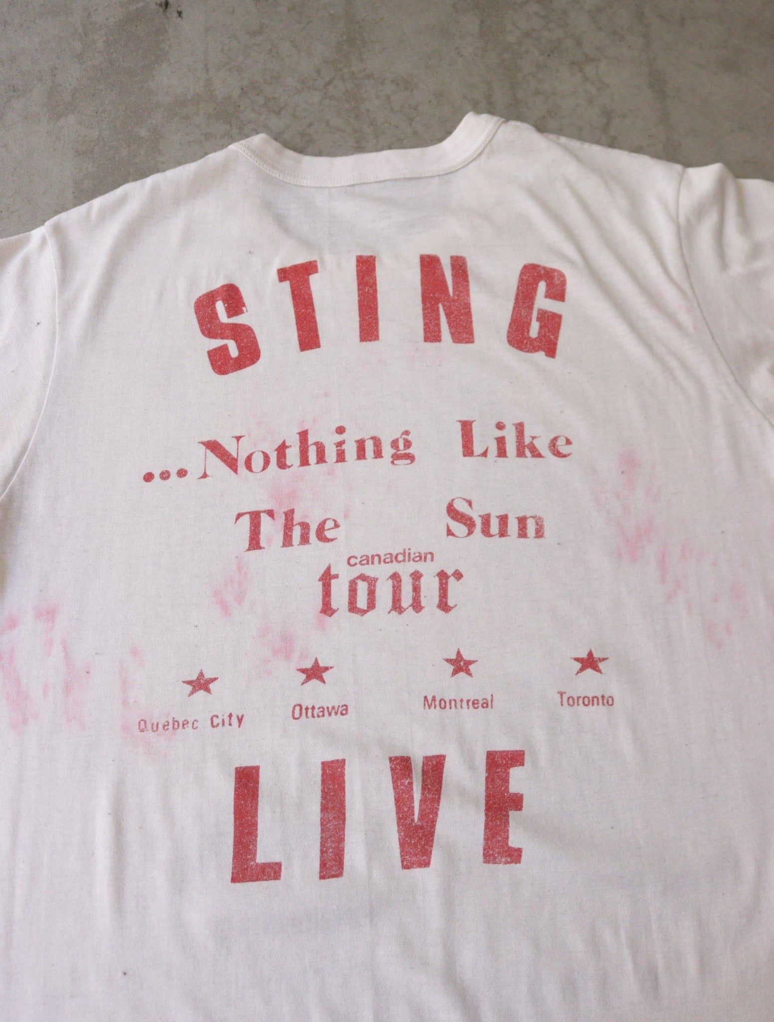 1980S STING NOTHING LIKE THE SUN BAND TEE