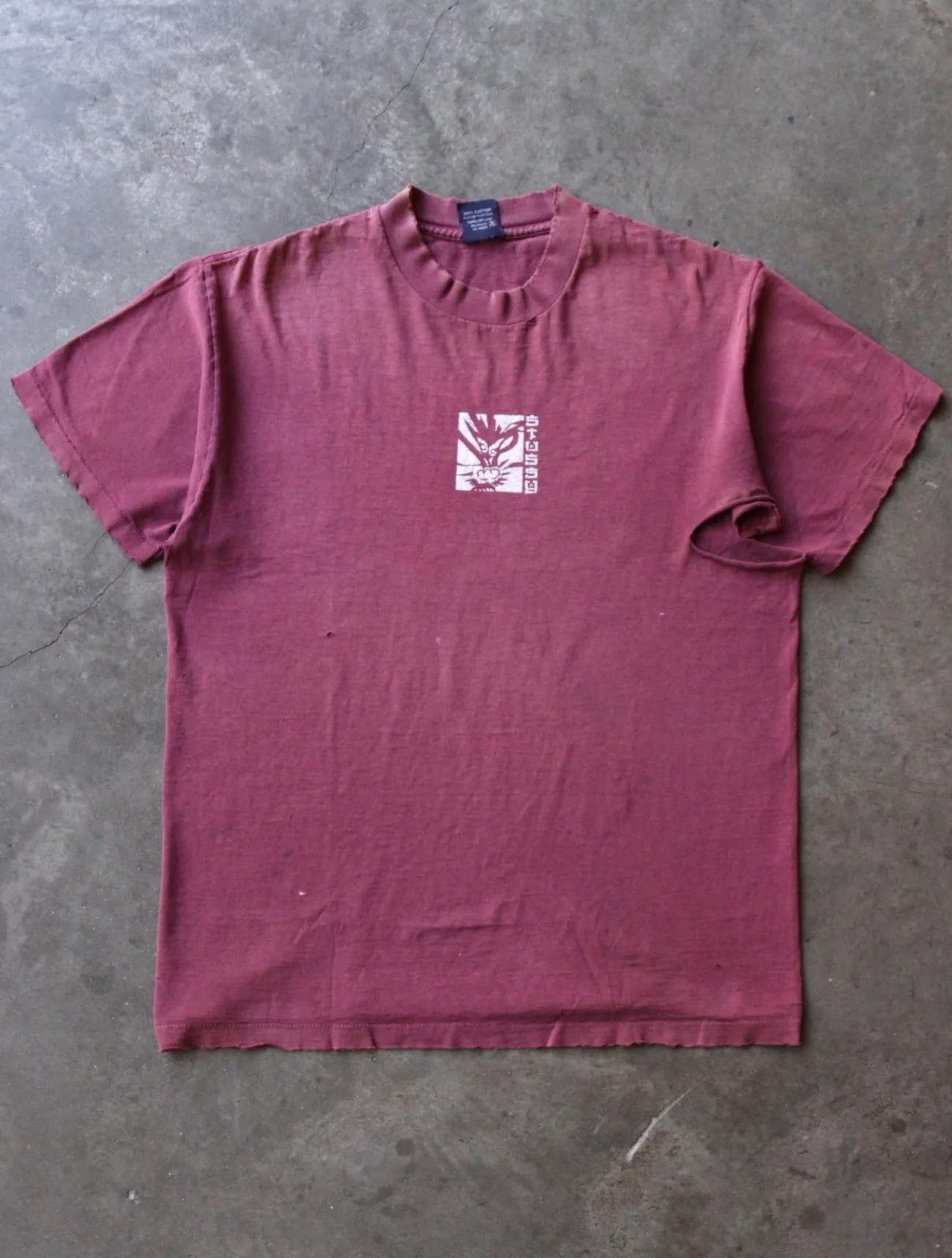 2000S SUN FADED STUSSY DRAGON TEE