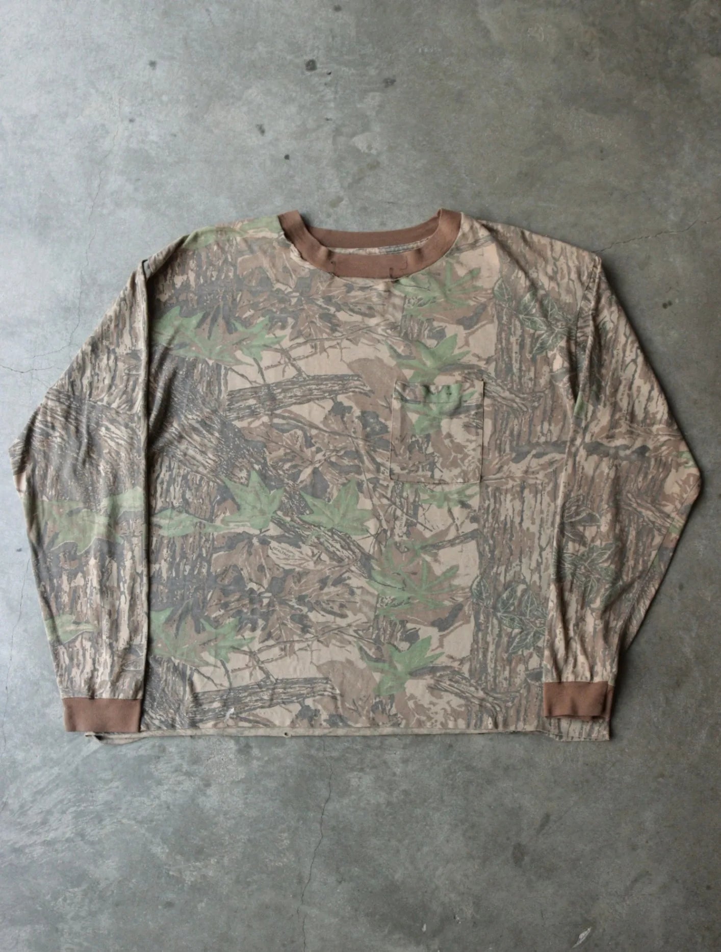 1980S CAMO DISTRESSED L/S TEE