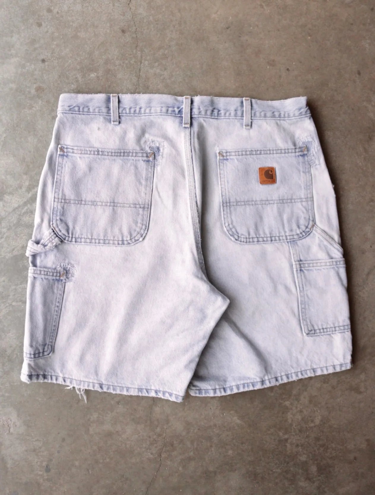 CARHARTT DISTRESSED DENIM SHORTS