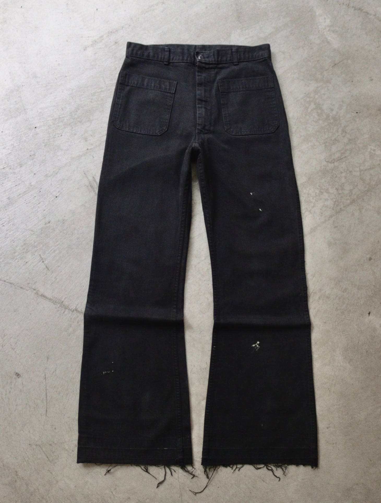1970S USN OVERDYED STENCIL SAILOR PANTS