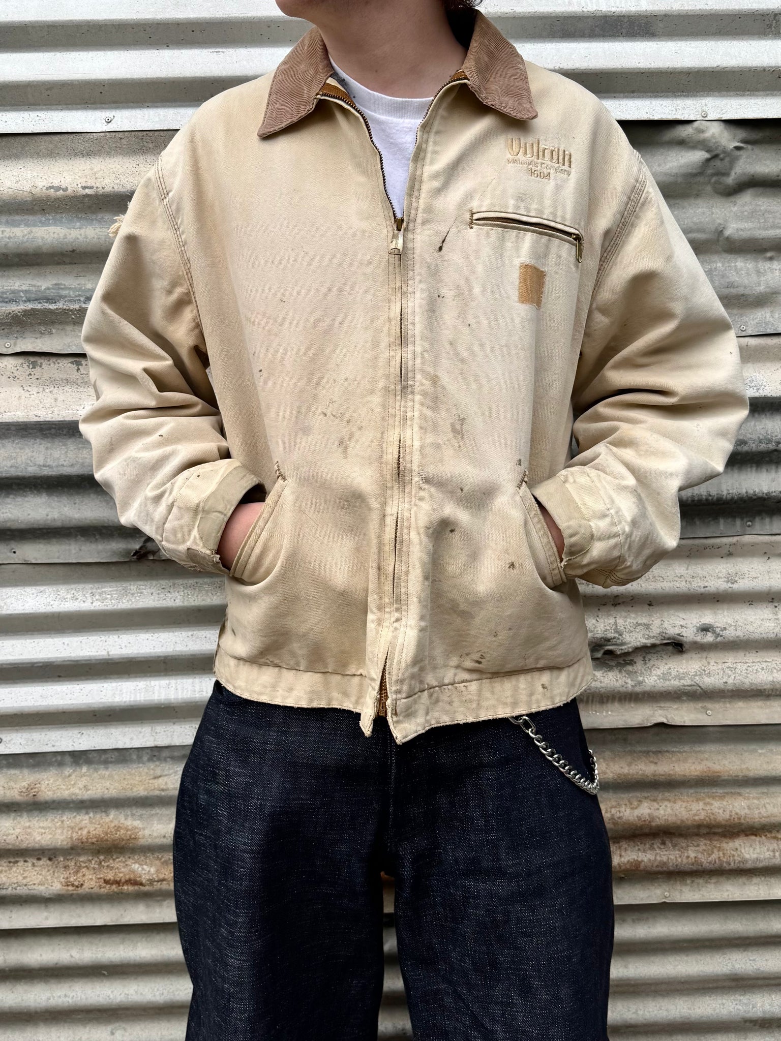 1990S FADED CARHARTT DETROIT WORK JACKET