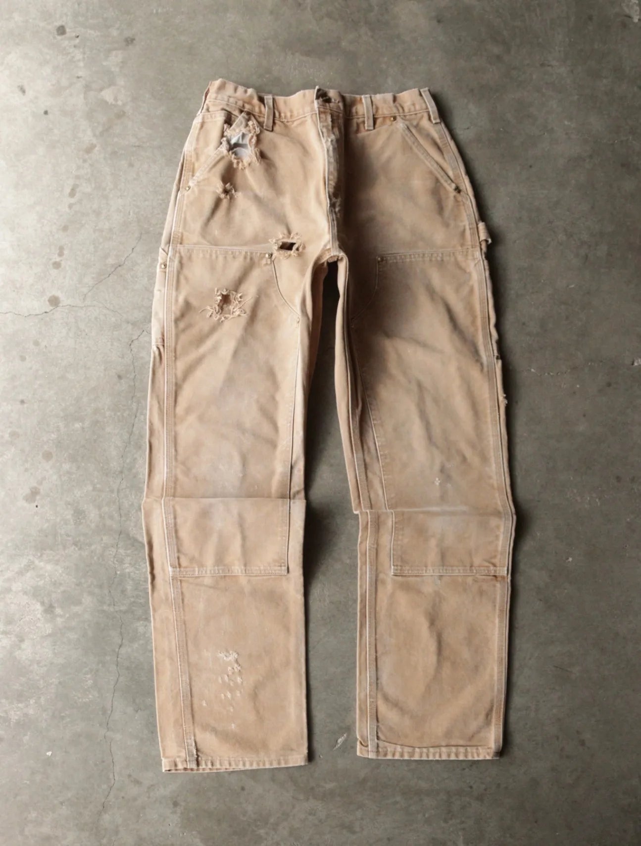 CARHARTT THRASHED DOUBLE KNEE WORK PANTS