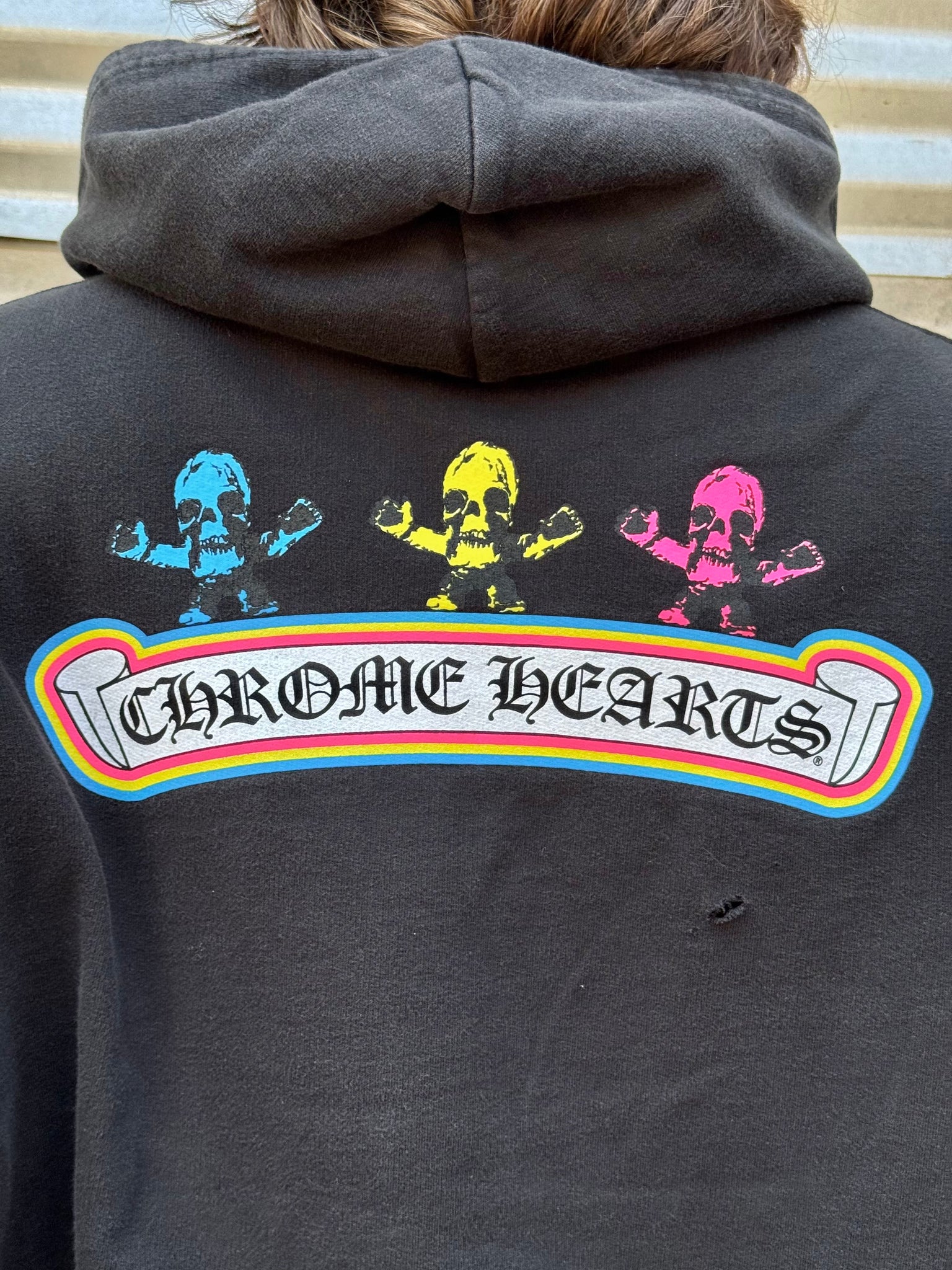 2000S CHROME HEARTS FOTI ZIP UP HOODED SWEATSHIRT