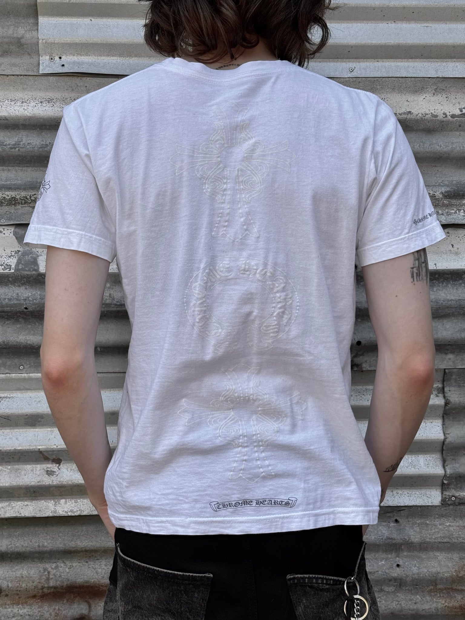 2000S CHROME HEARTS TONAL LOGO TEE