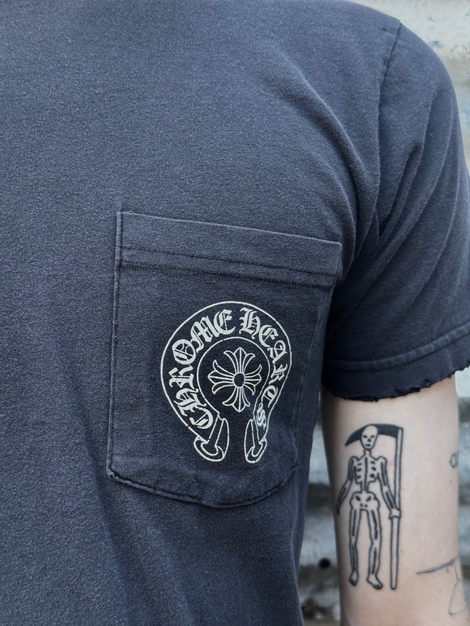 2000S CHROME HEARTS CITY LA DISTRESSED TEE