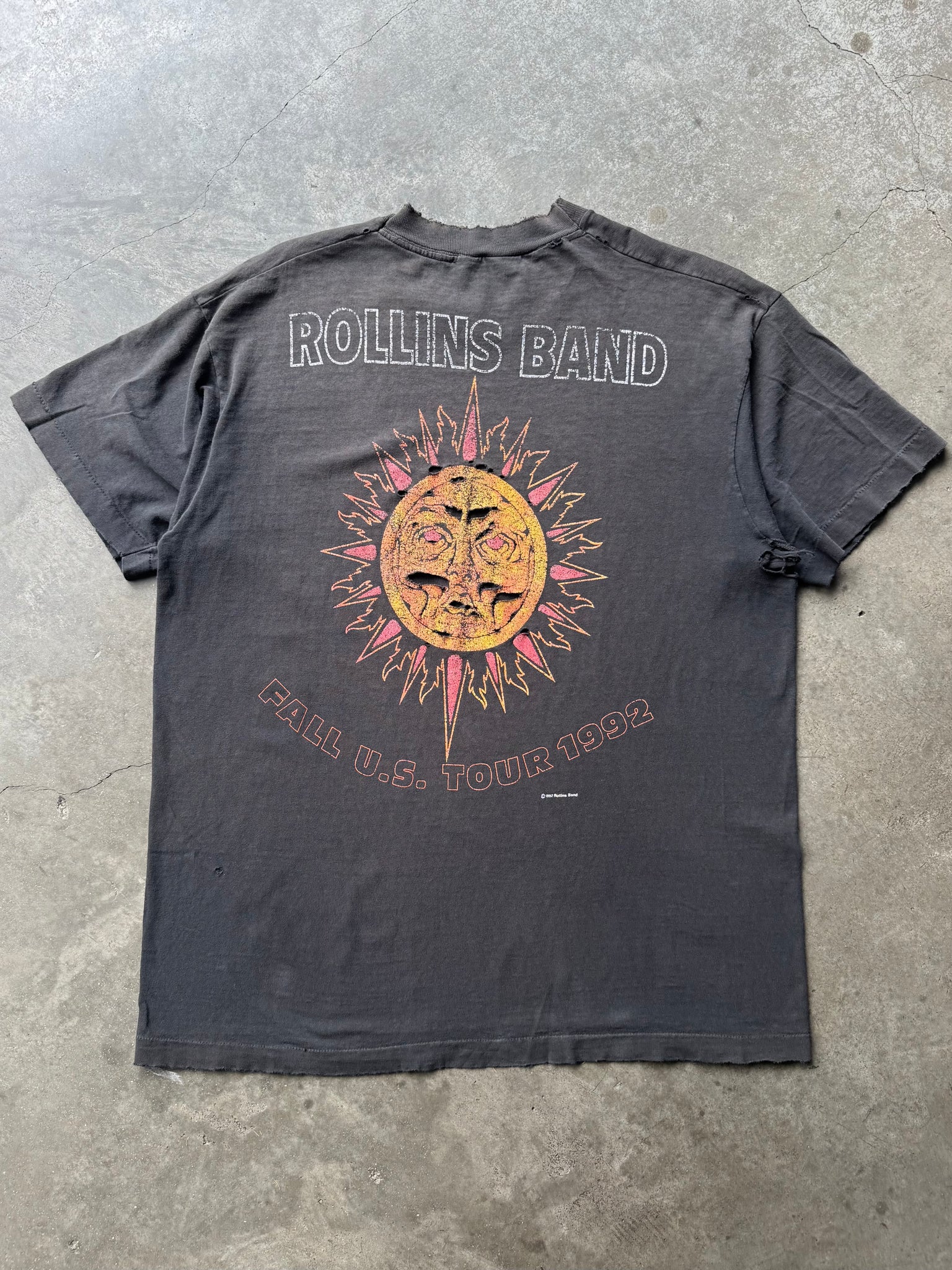 1990S FADED ROLLINS BAND 'SILENCE SUCKS' BAND TEE