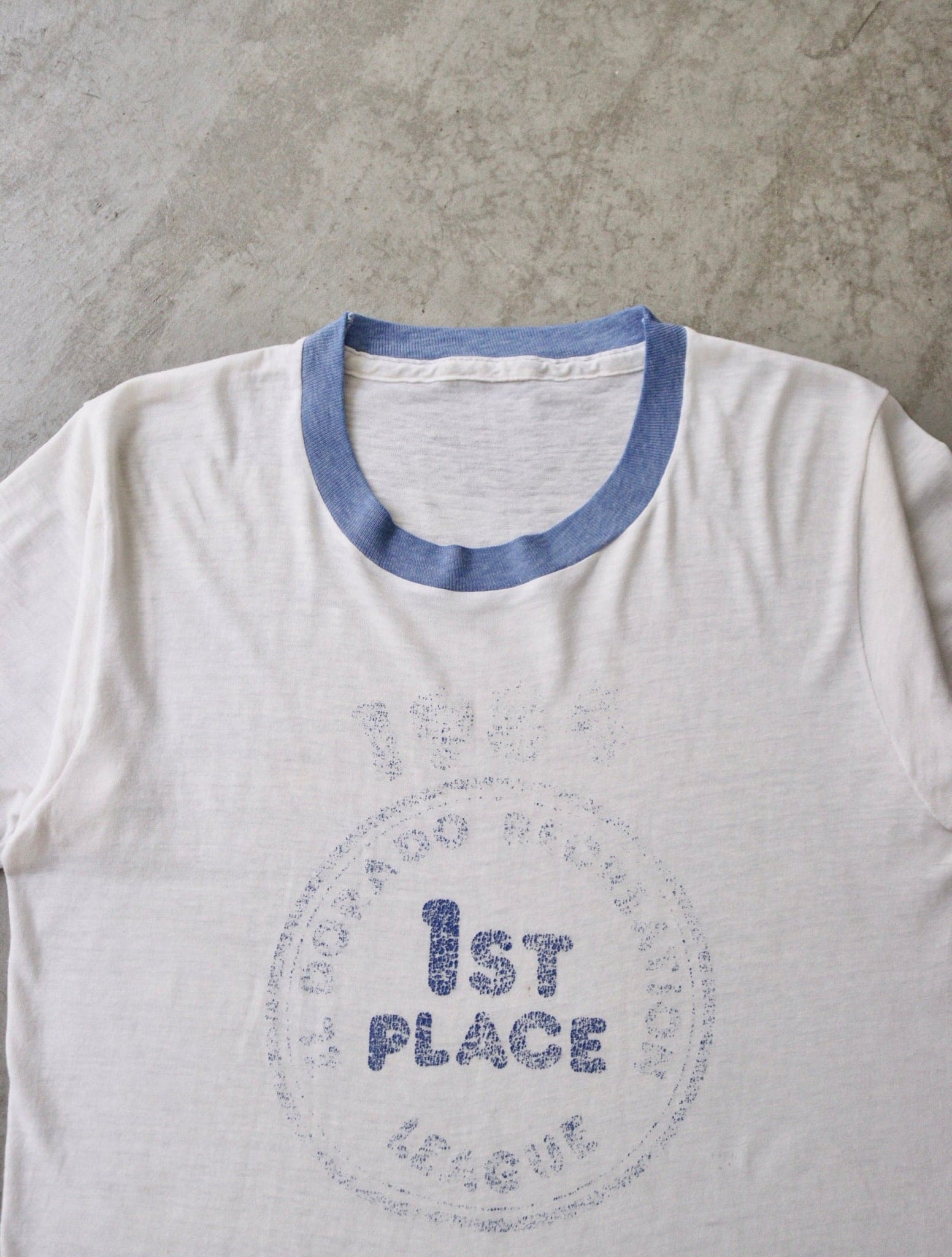 1980S FADED 1ST PLACE RINGER TEE