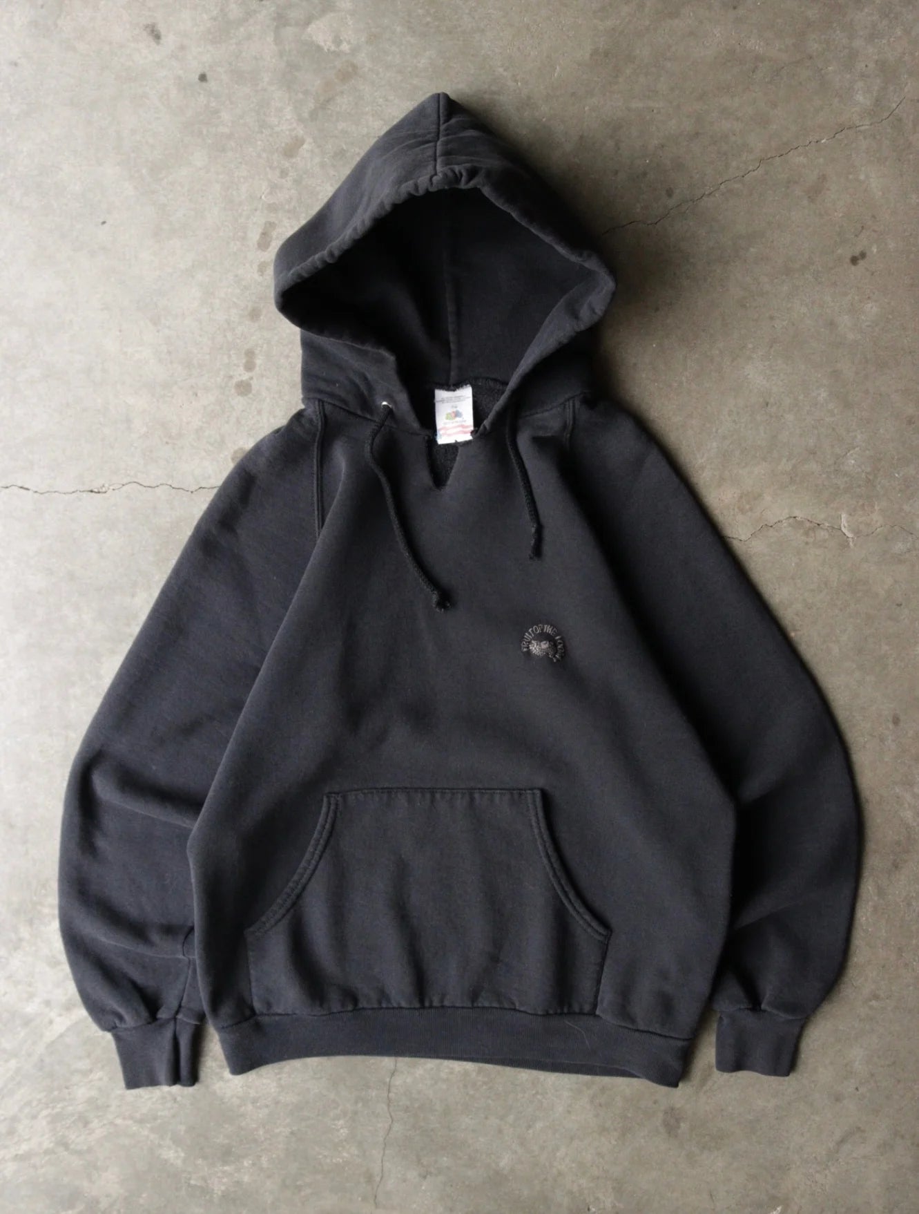 1990S FRUIT OF THE LOOM HOODED SWEATSHIRT