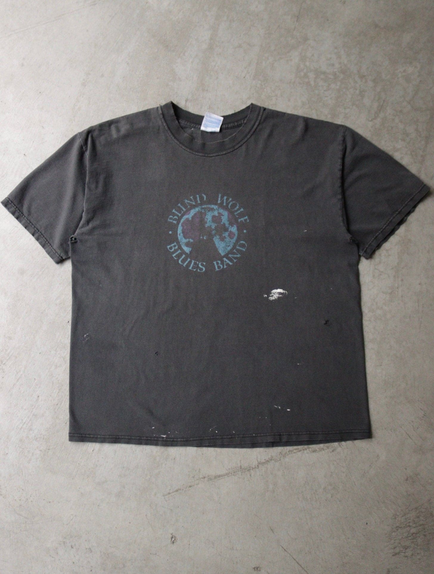 1990S FADED BLIND WOLF BLUES BAND TEE