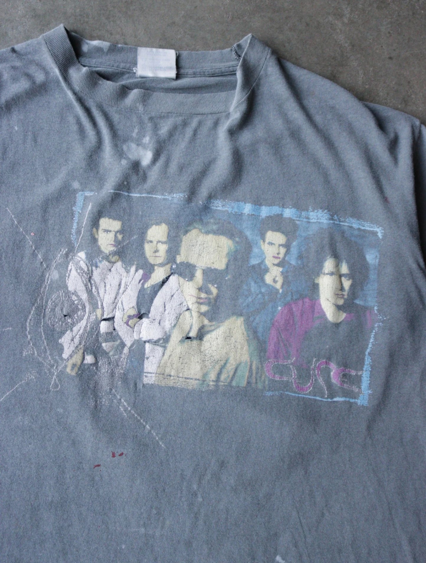 1990S THE CURE FADED DISTRESSED BAND TEE