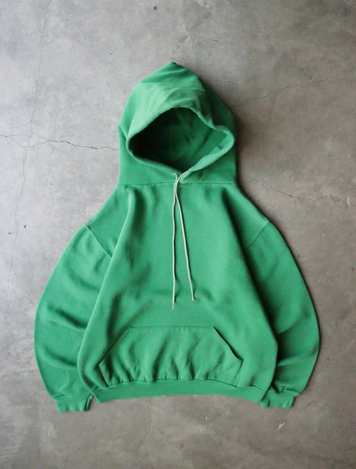 1980S GREEN HOODED SWEATSHIRT