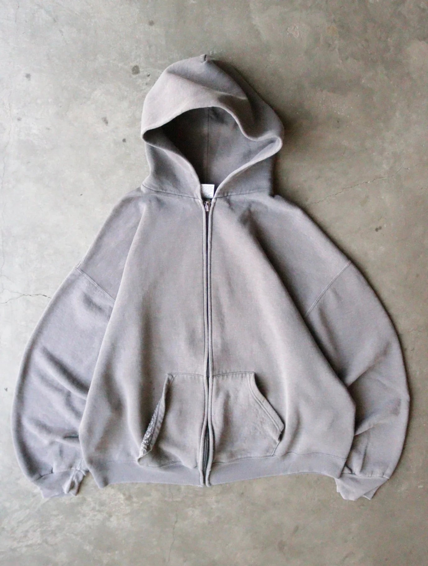 1990S RUSSELL ZIP UP HOODED SWEATSHIRT