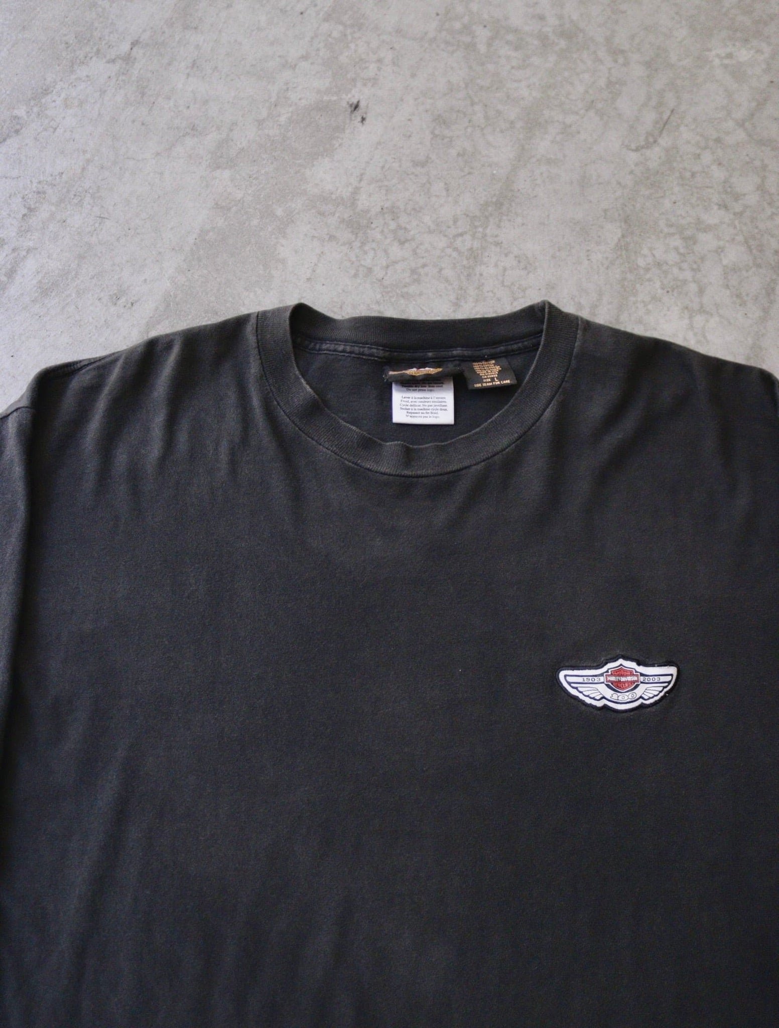 1990S FADED 100 YEARS OF HARLEY DAVIDSON L/S TEE